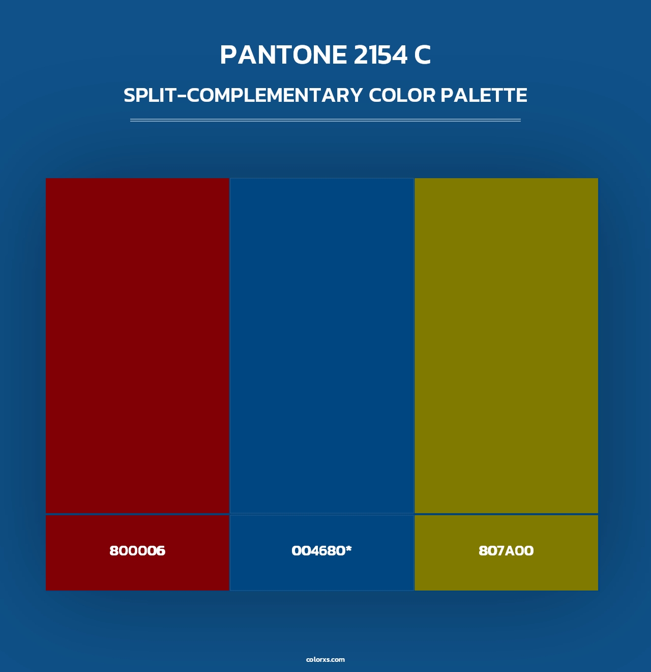 PANTONE 2154 C - Split-Complementary Color Palette