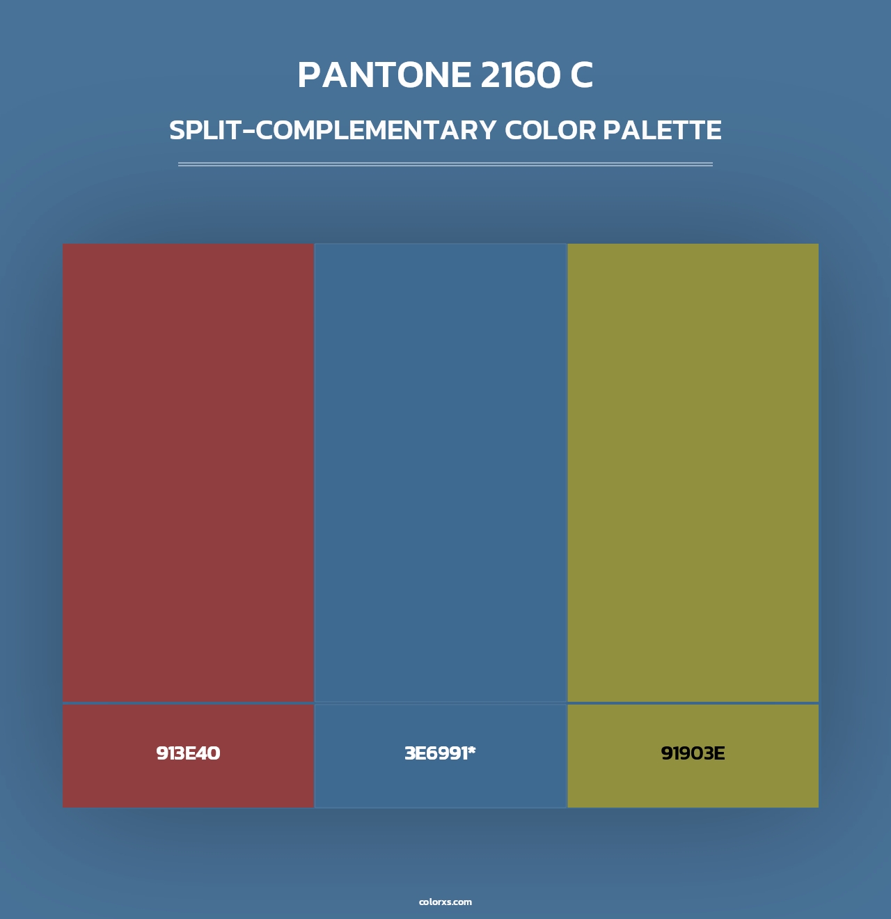 PANTONE 2160 C - Split-Complementary Color Palette