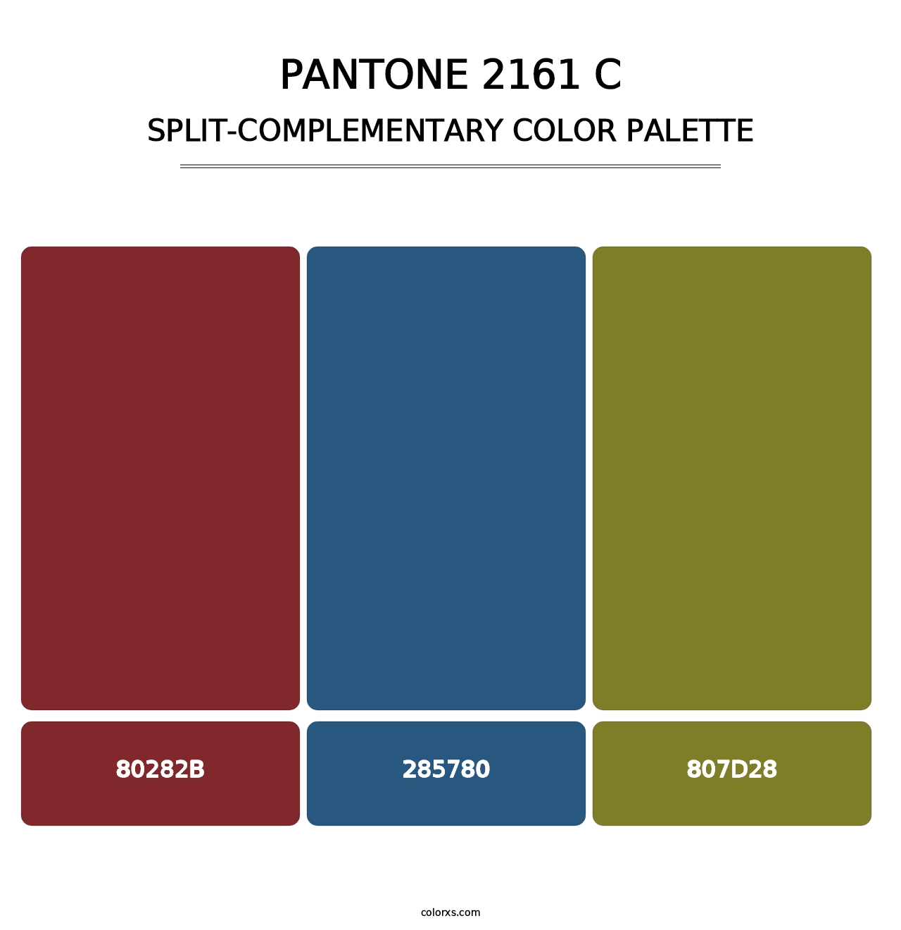 PANTONE 2161 C - Split-Complementary Color Palette