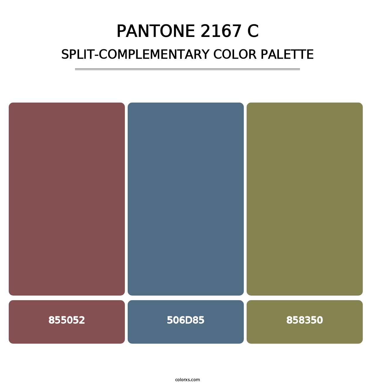 PANTONE 2167 C - Split-Complementary Color Palette