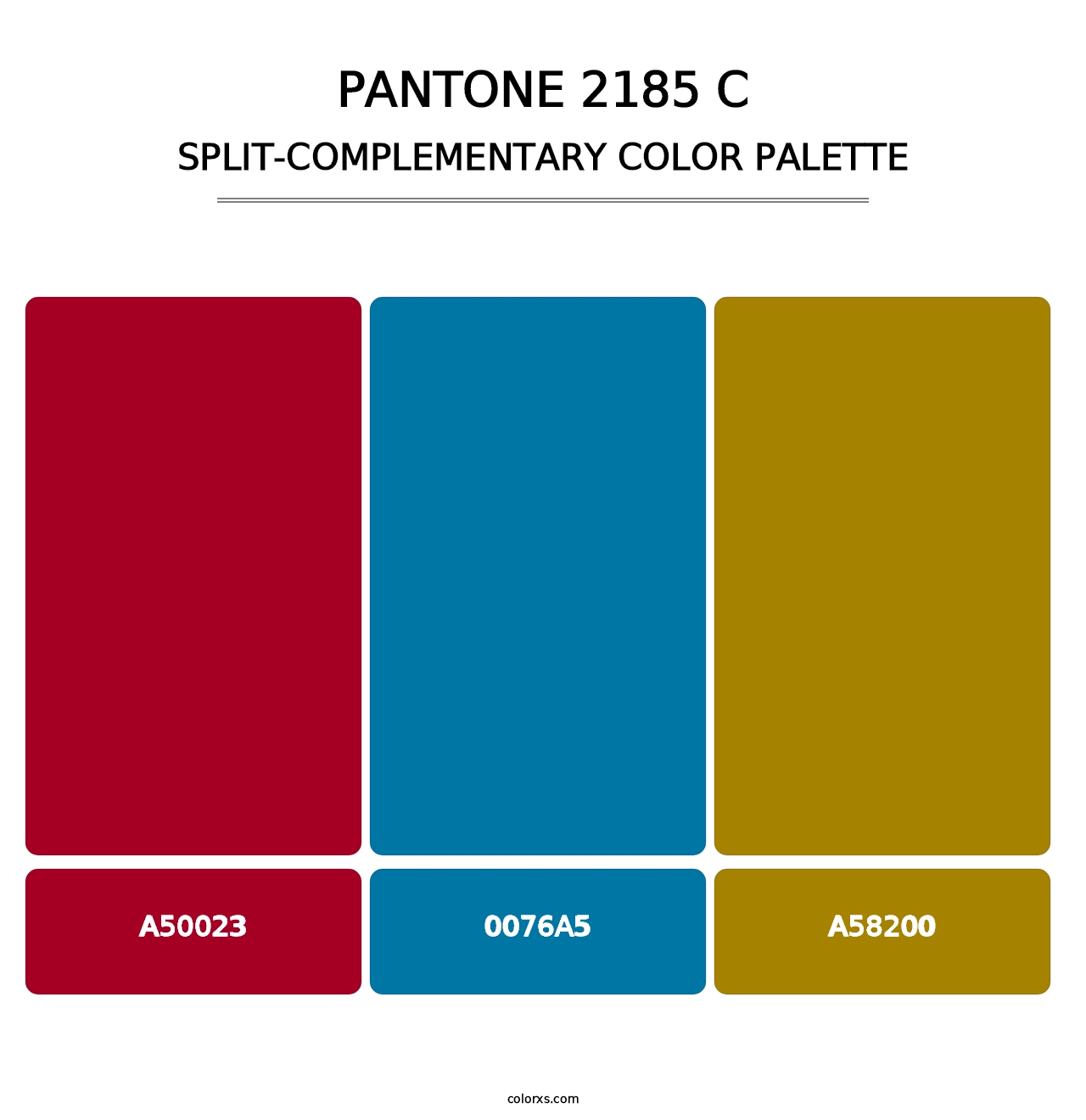 PANTONE 2185 C - Split-Complementary Color Palette
