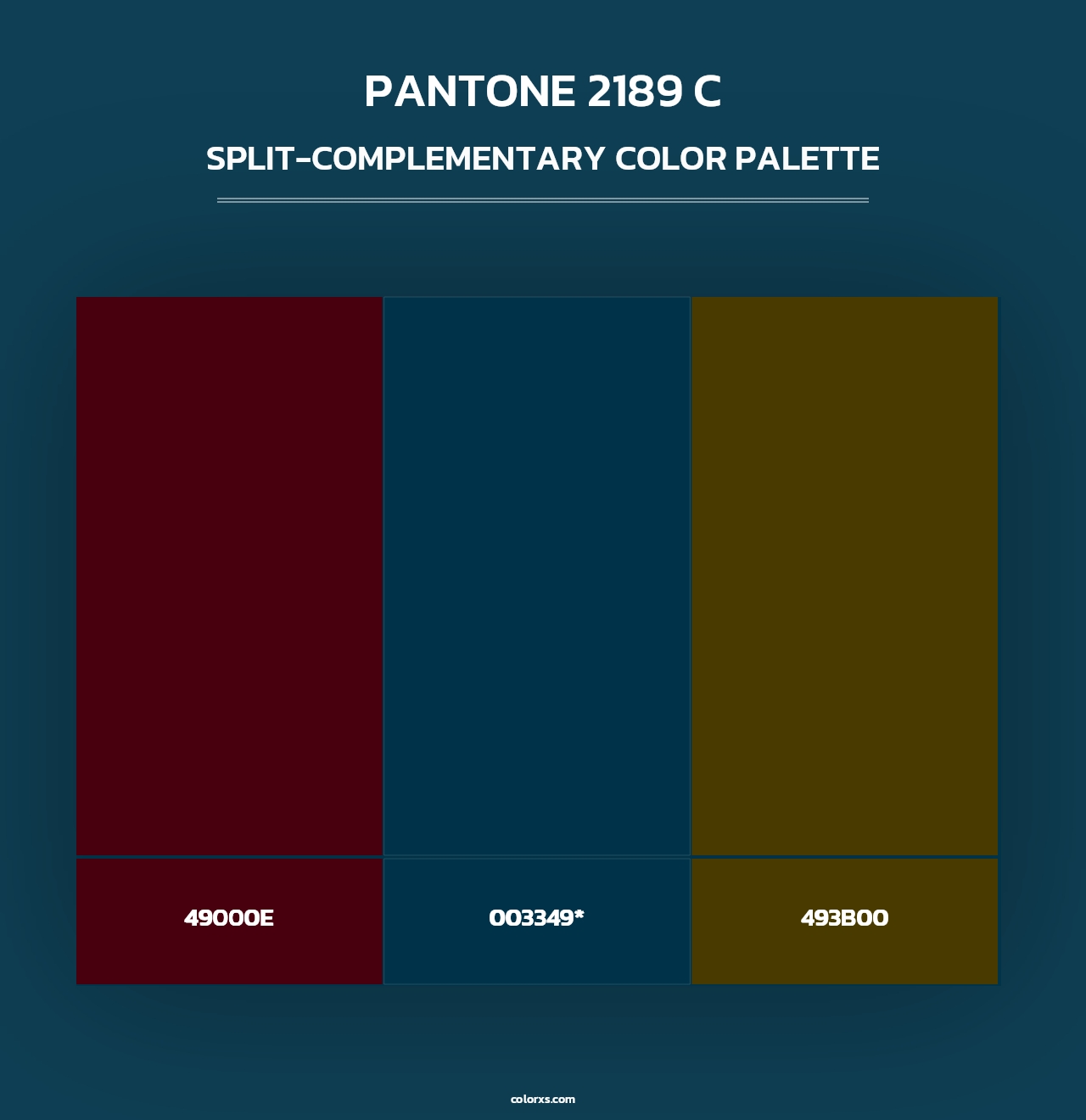 PANTONE 2189 C - Split-Complementary Color Palette