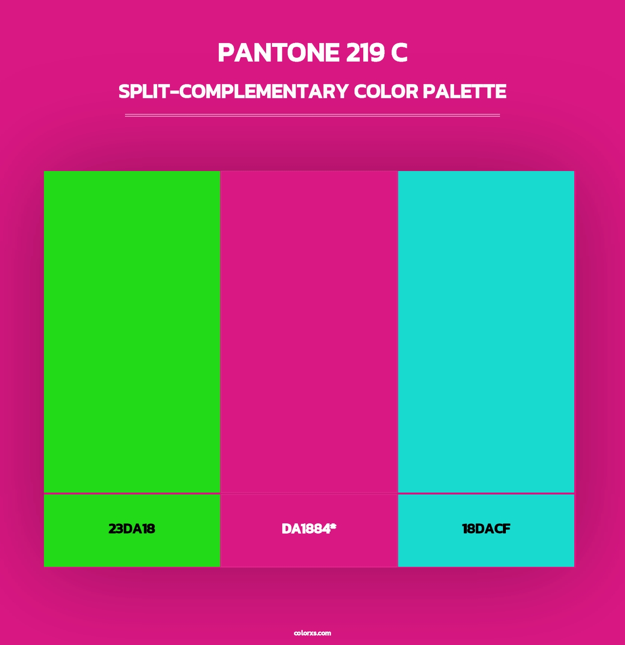 PANTONE 219 C - Split-Complementary Color Palette