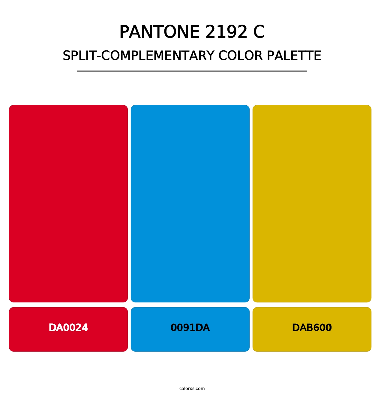 PANTONE 2192 C - Split-Complementary Color Palette