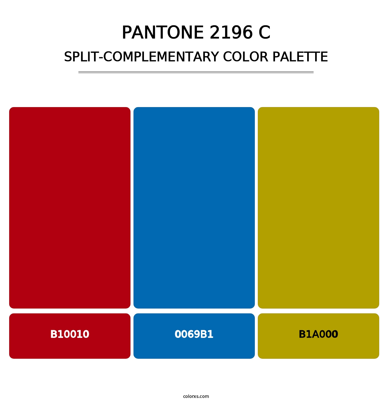 PANTONE 2196 C - Split-Complementary Color Palette