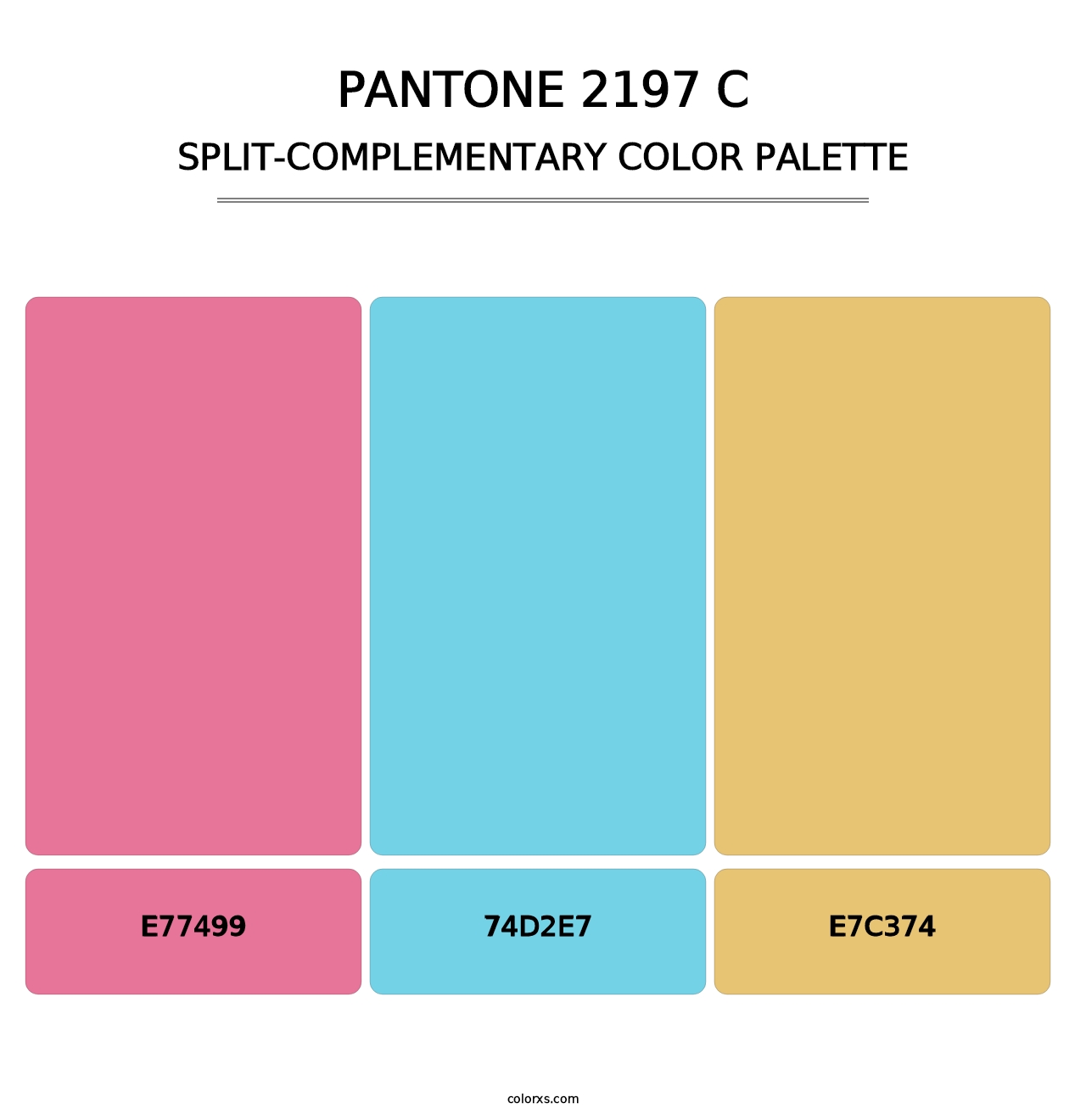 PANTONE 2197 C - Split-Complementary Color Palette