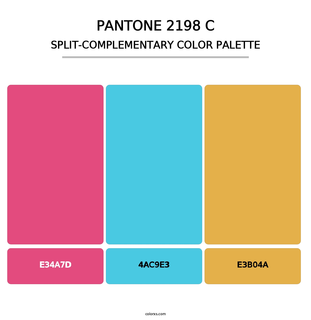 PANTONE 2198 C - Split-Complementary Color Palette