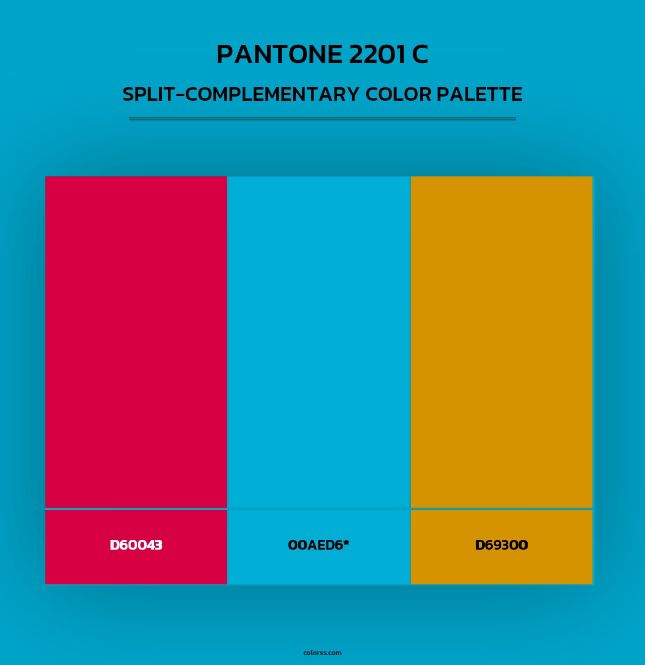 PANTONE 2201 C - Split-Complementary Color Palette