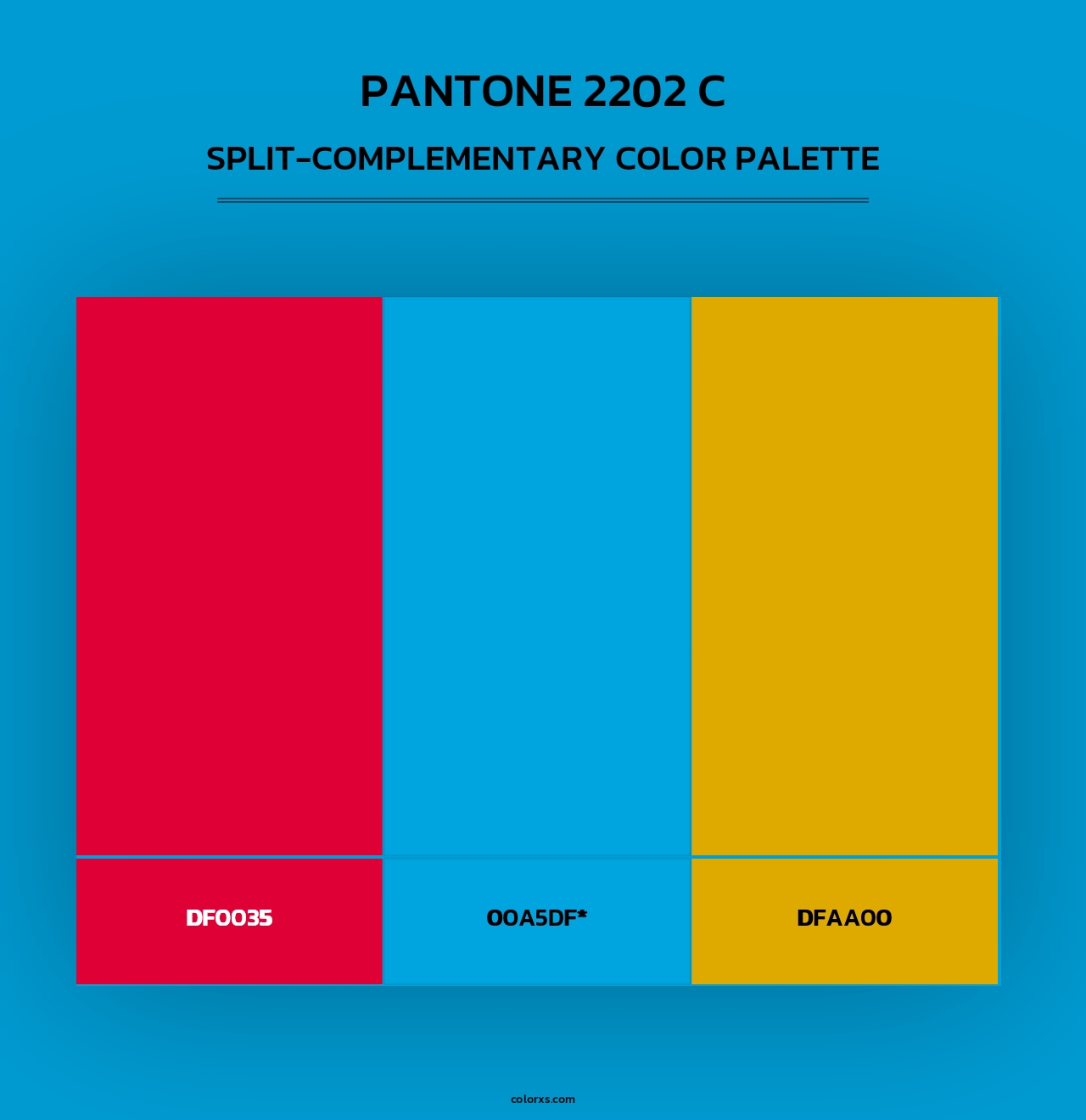 PANTONE 2202 C - Split-Complementary Color Palette