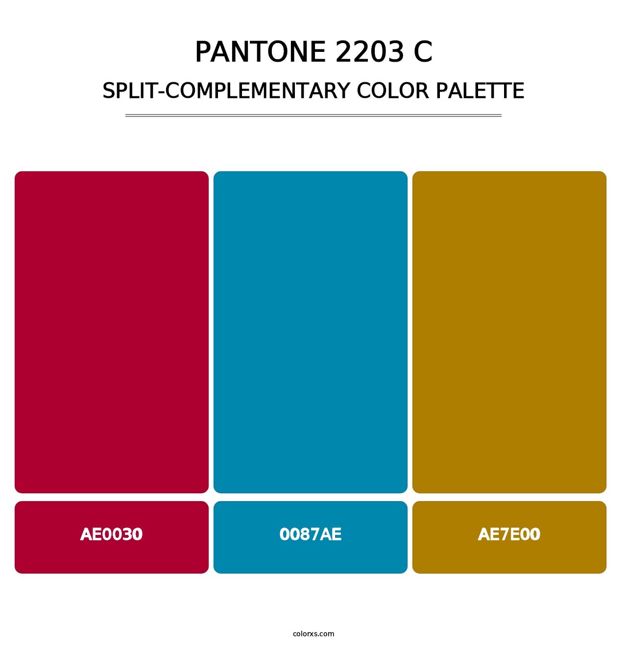 PANTONE 2203 C - Split-Complementary Color Palette