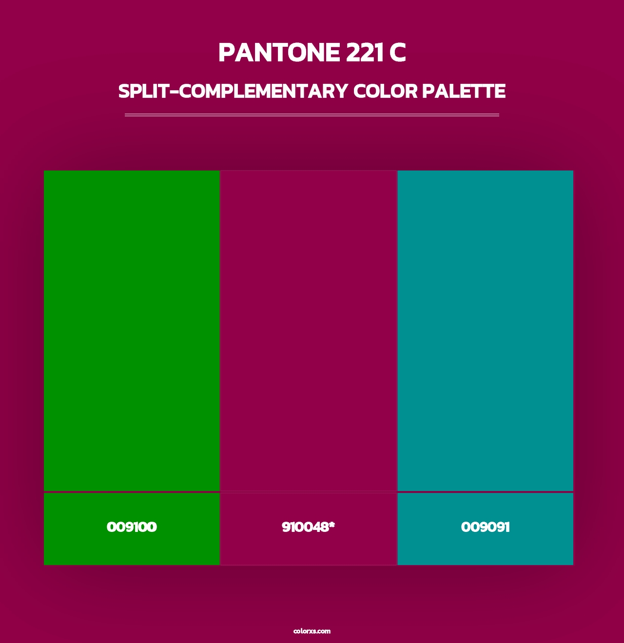PANTONE 221 C - Split-Complementary Color Palette