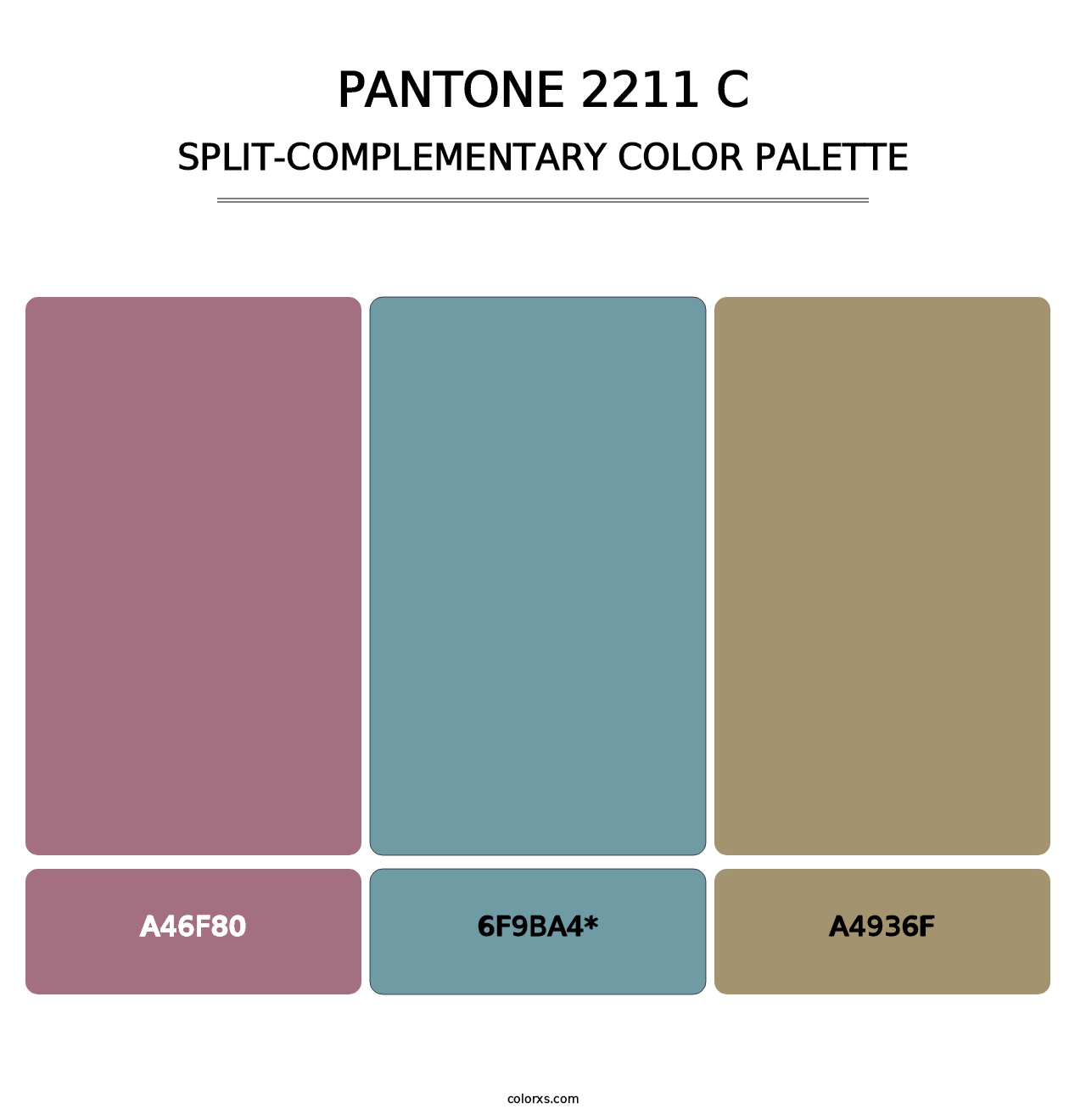 PANTONE 2211 C - Split-Complementary Color Palette