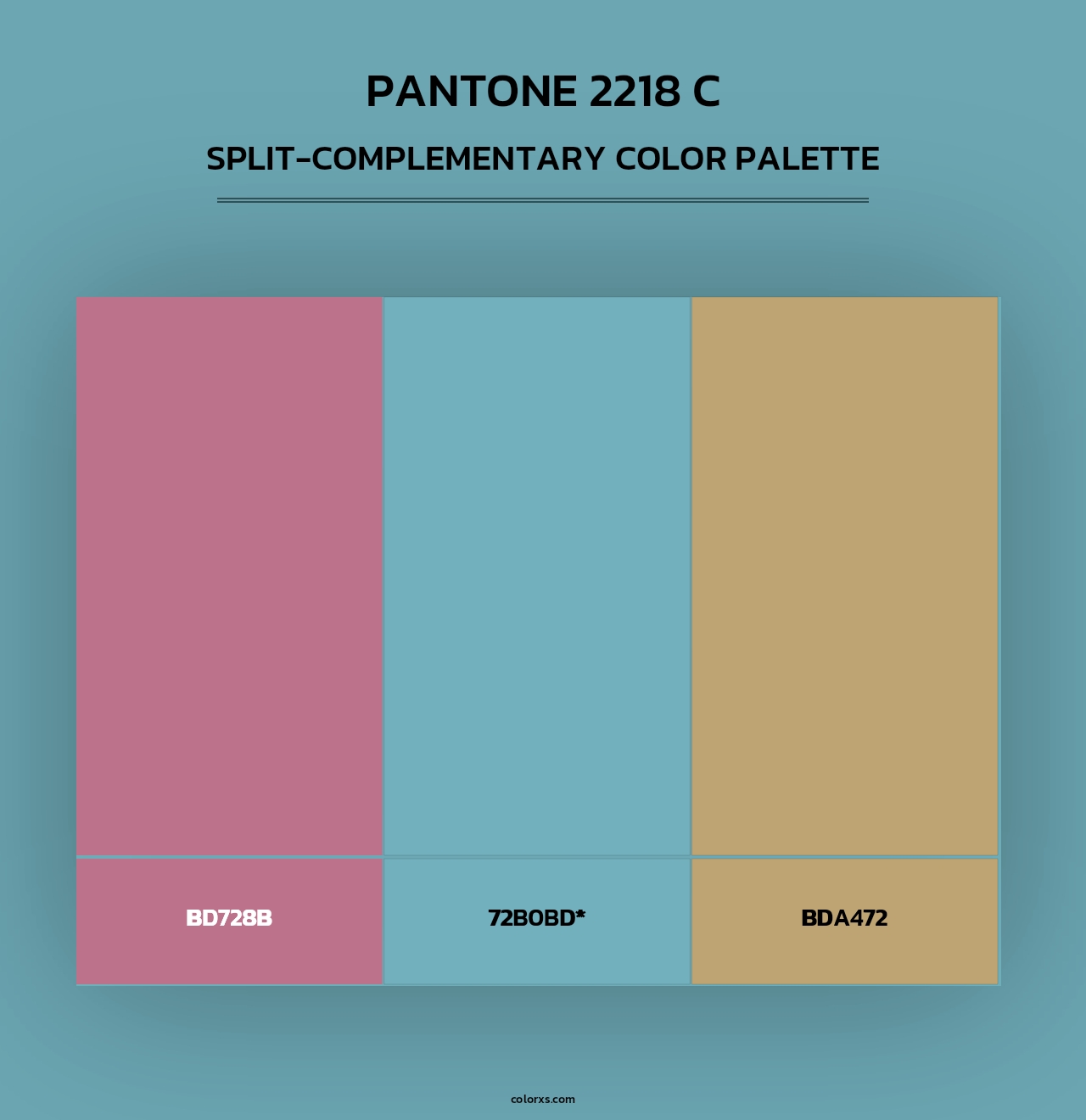 PANTONE 2218 C - Split-Complementary Color Palette
