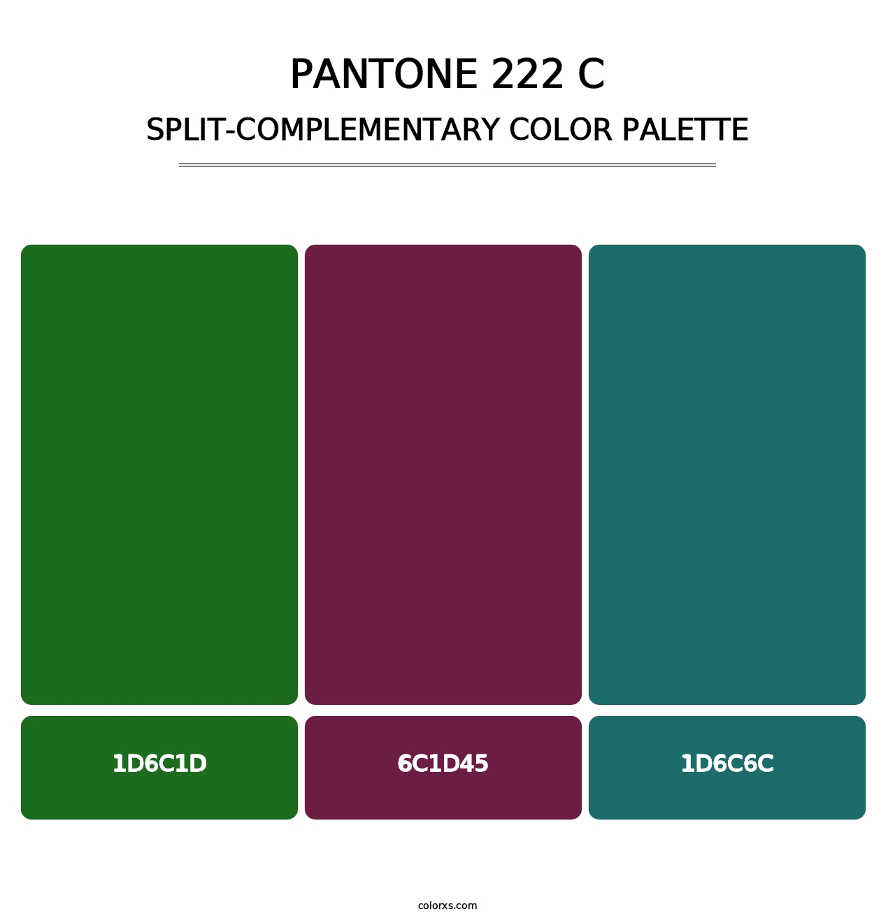 PANTONE 222 C - Split-Complementary Color Palette