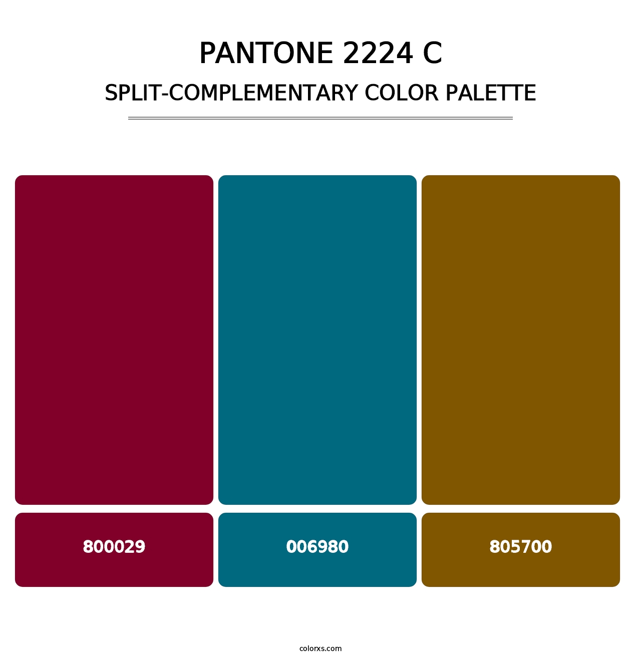 PANTONE 2224 C - Split-Complementary Color Palette