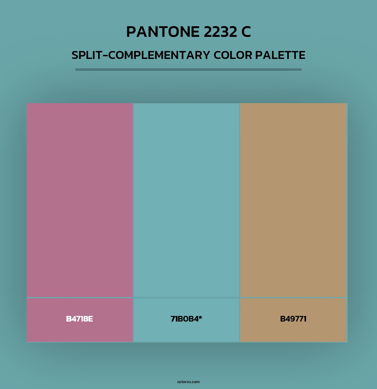 PANTONE 2232 C - Split-Complementary Color Palette