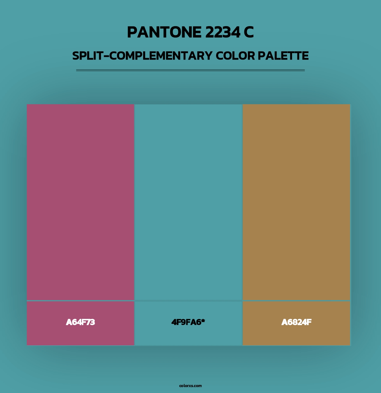 PANTONE 2234 C - Split-Complementary Color Palette