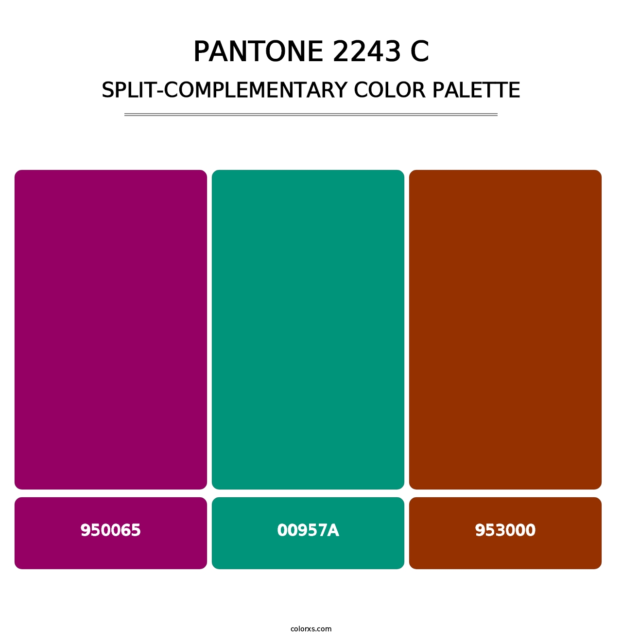 PANTONE 2243 C - Split-Complementary Color Palette