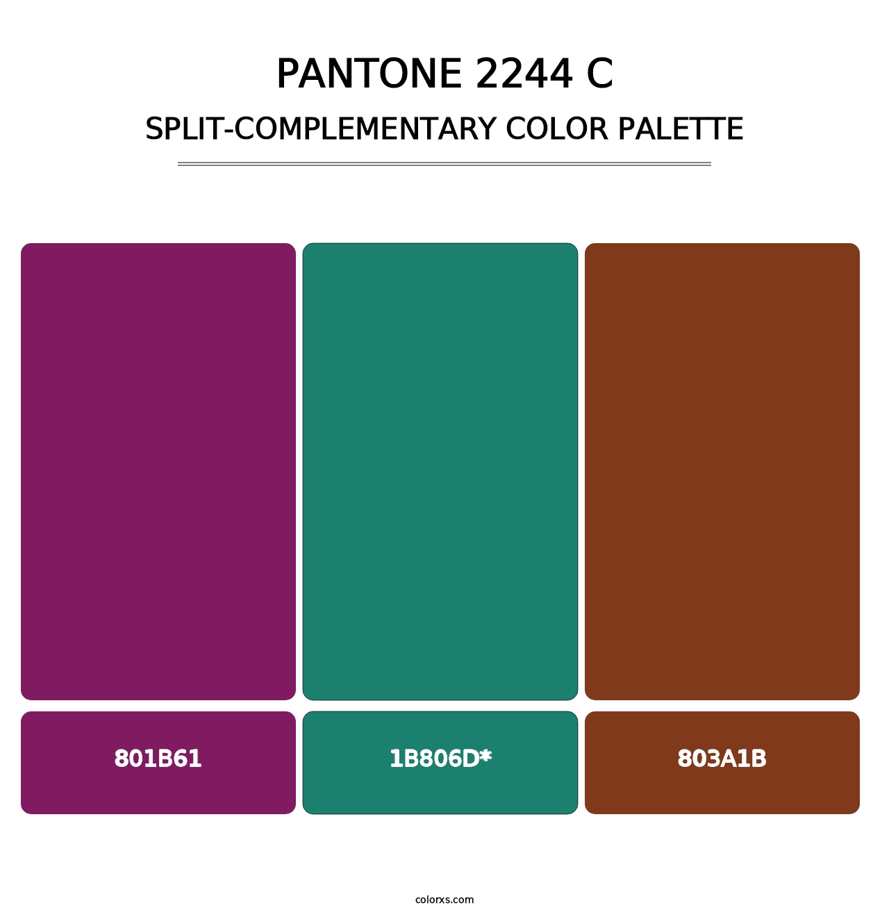 PANTONE 2244 C - Split-Complementary Color Palette