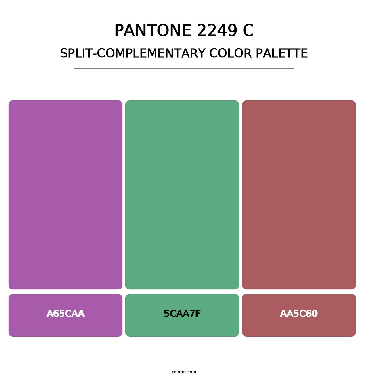 PANTONE 2249 C - Split-Complementary Color Palette