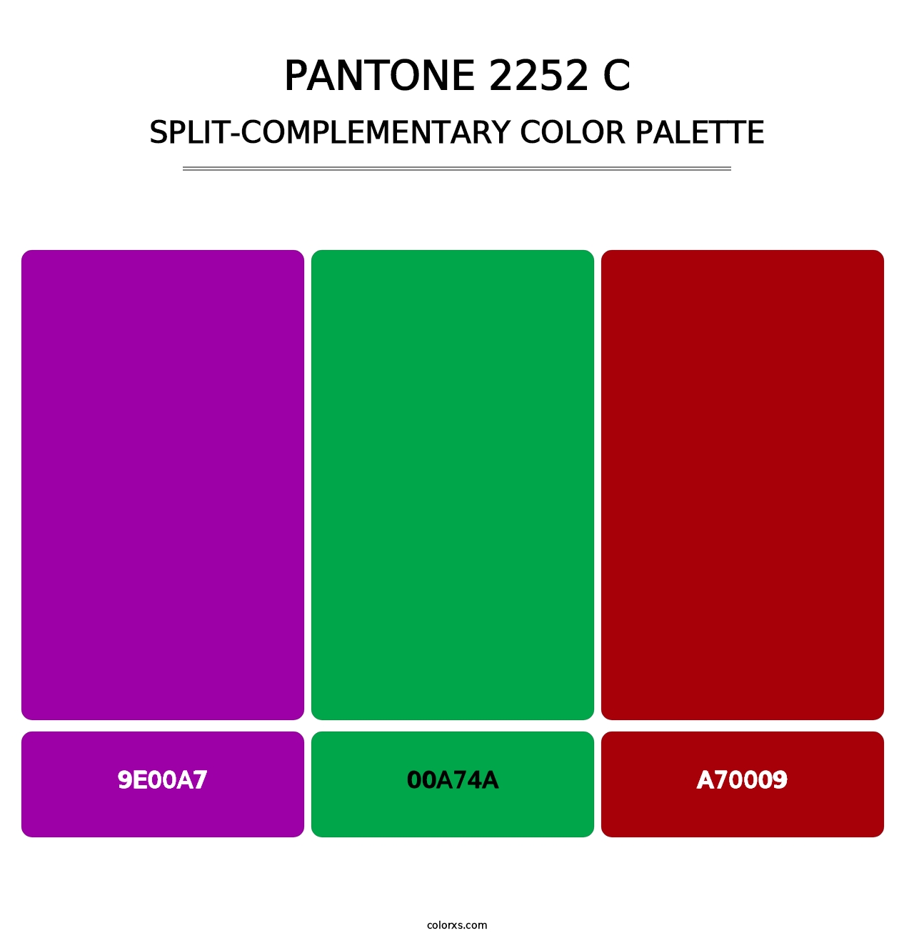 PANTONE 2252 C - Split-Complementary Color Palette