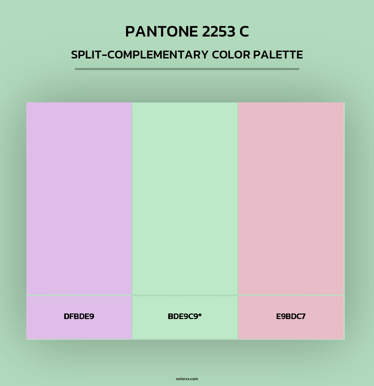 PANTONE 2253 C - Split-Complementary Color Palette