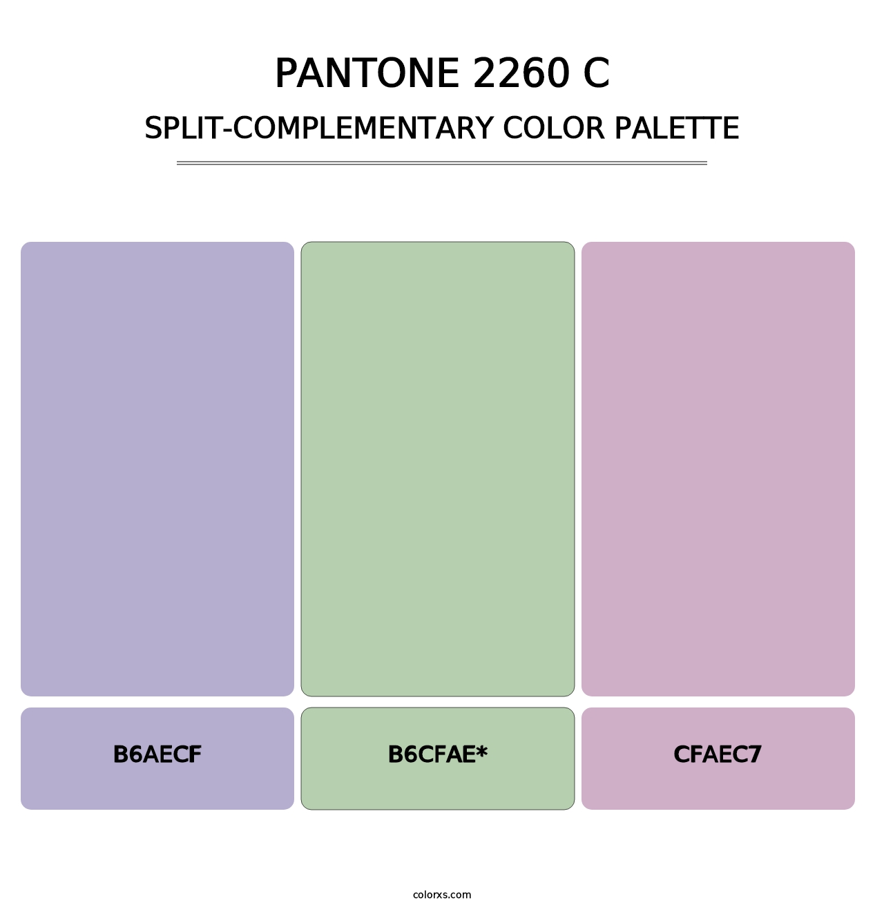 PANTONE 2260 C - Split-Complementary Color Palette