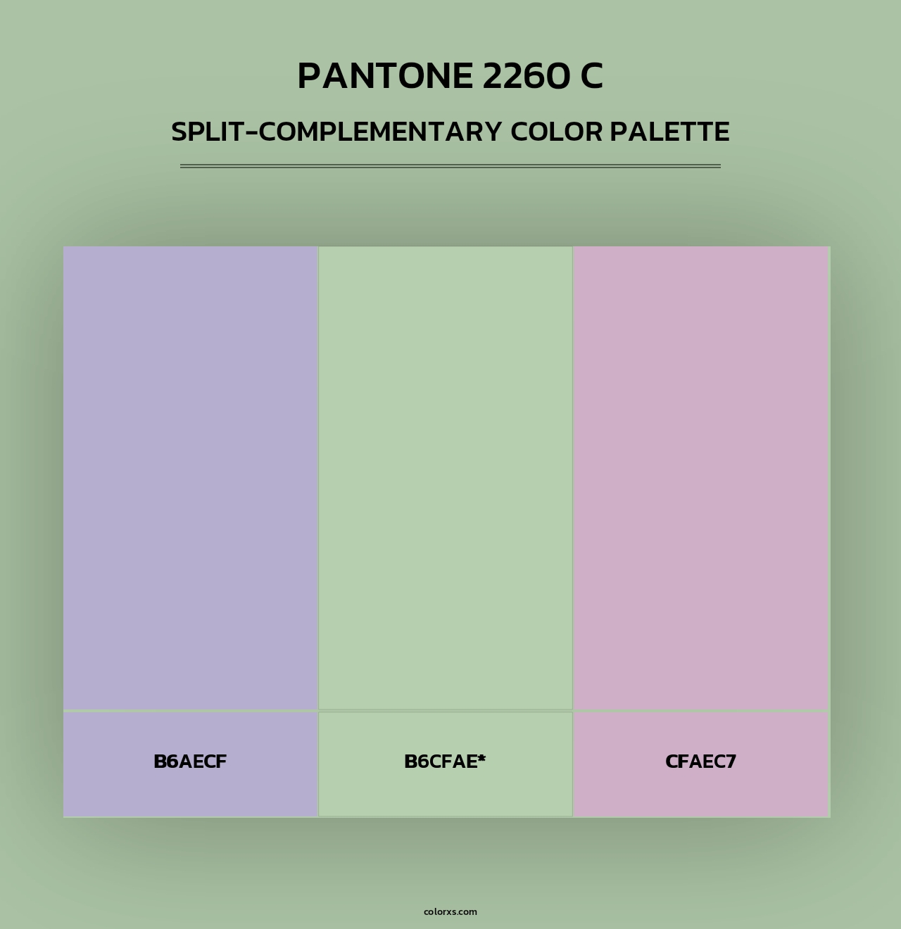PANTONE 2260 C - Split-Complementary Color Palette