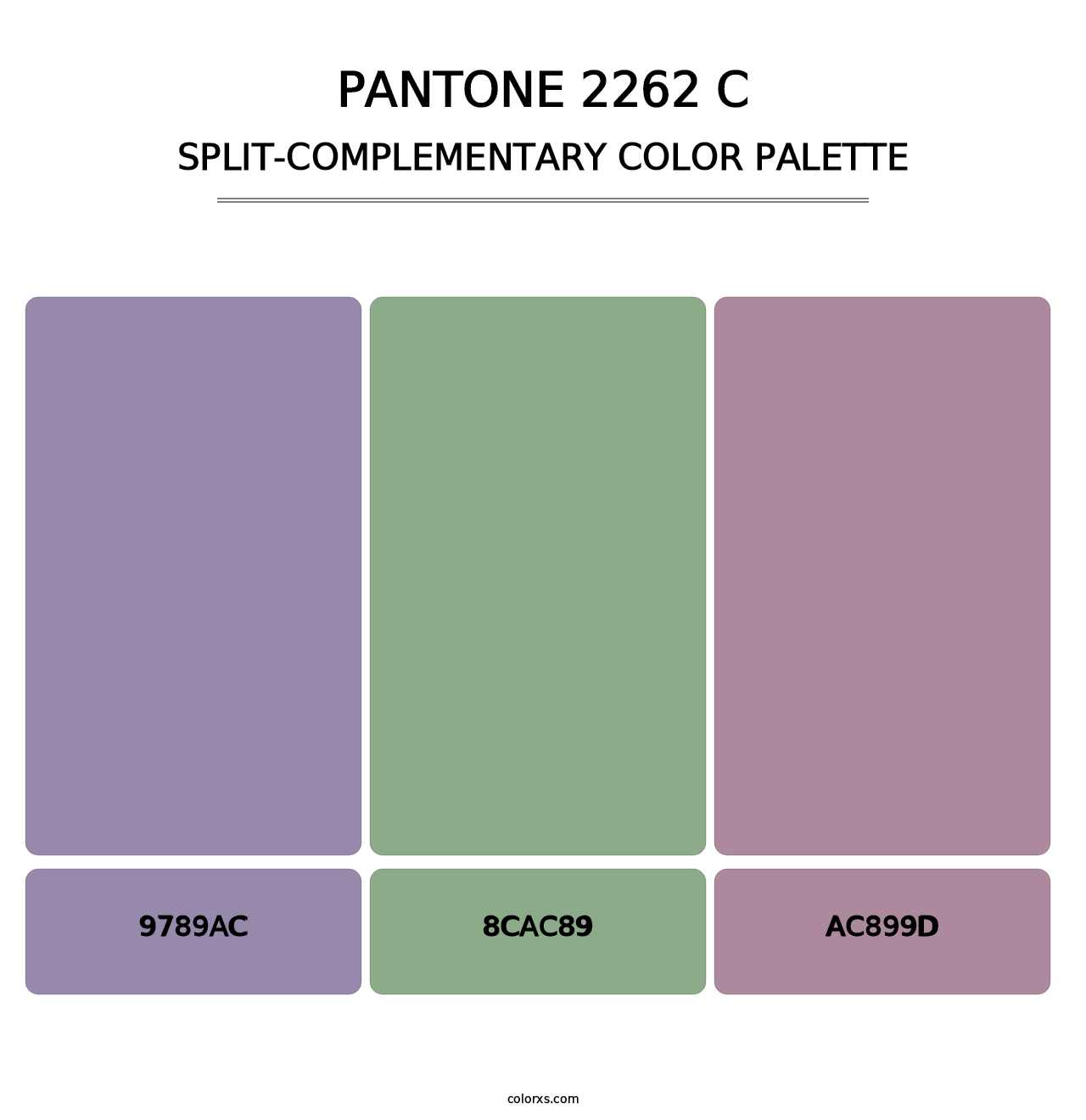 PANTONE 2262 C - Split-Complementary Color Palette