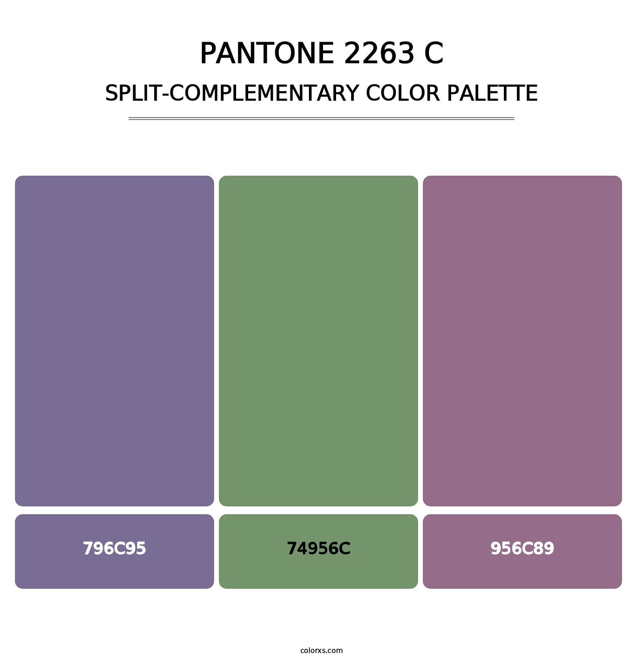 PANTONE 2263 C - Split-Complementary Color Palette