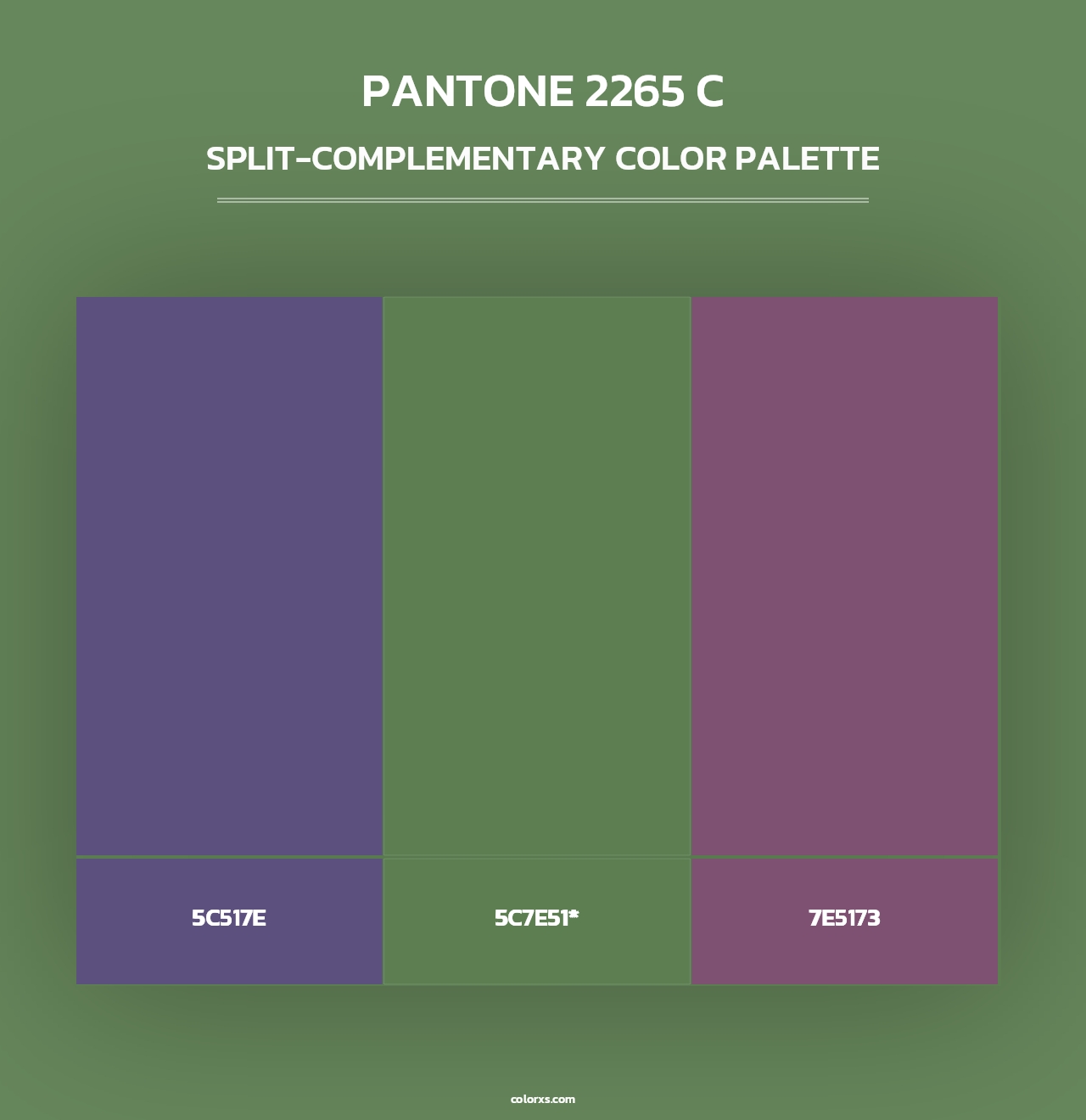 PANTONE 2265 C - Split-Complementary Color Palette
