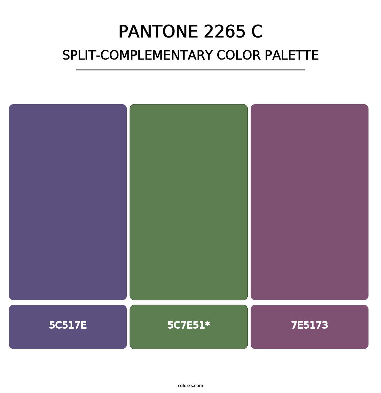 PANTONE 2265 C - Split-Complementary Color Palette