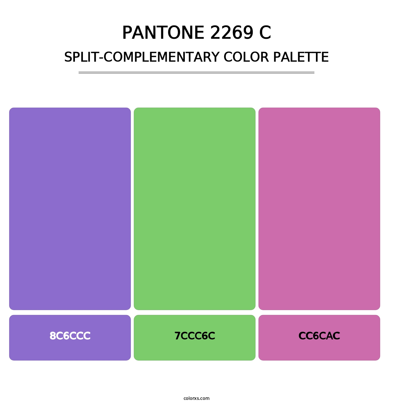 PANTONE 2269 C - Split-Complementary Color Palette