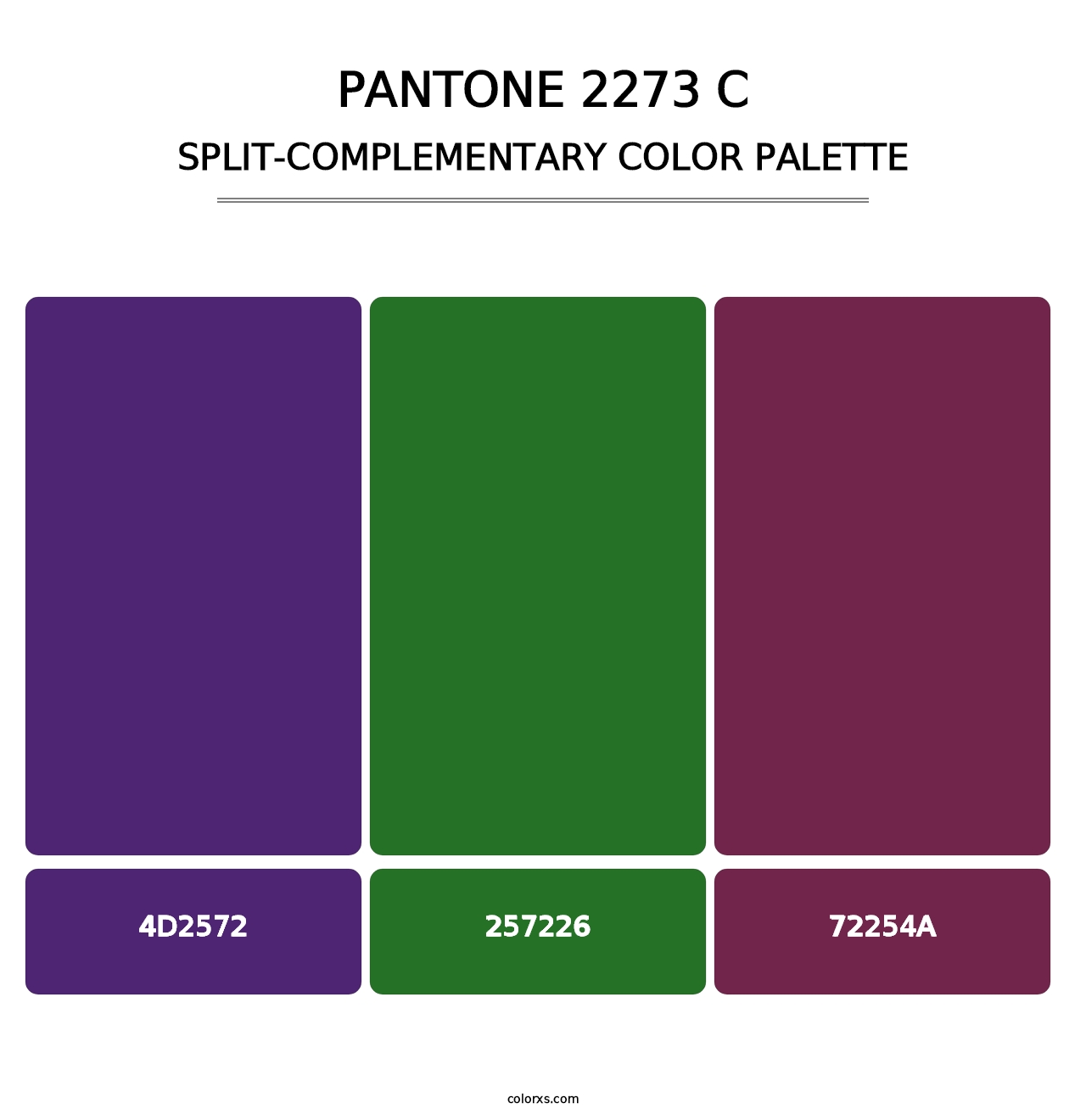 PANTONE 2273 C - Split-Complementary Color Palette