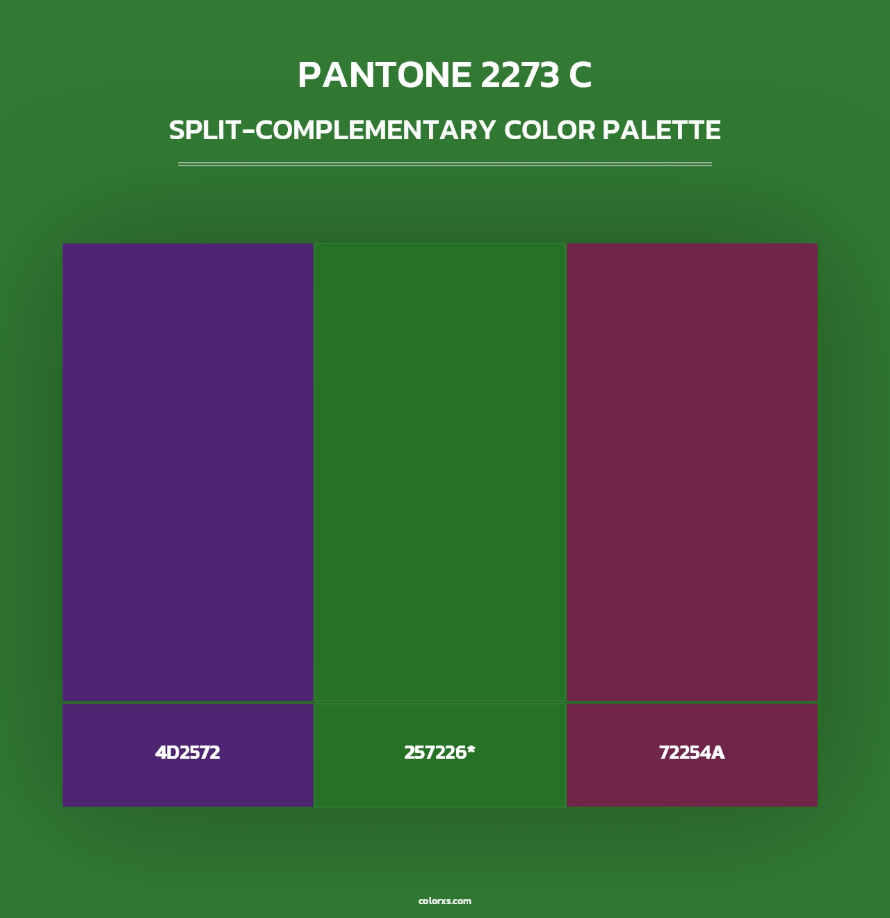 PANTONE 2273 C - Split-Complementary Color Palette