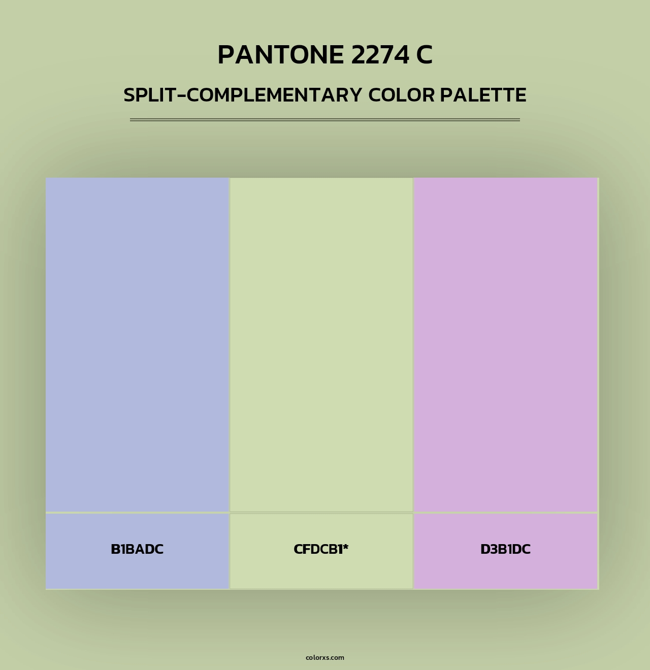 PANTONE 2274 C - Split-Complementary Color Palette