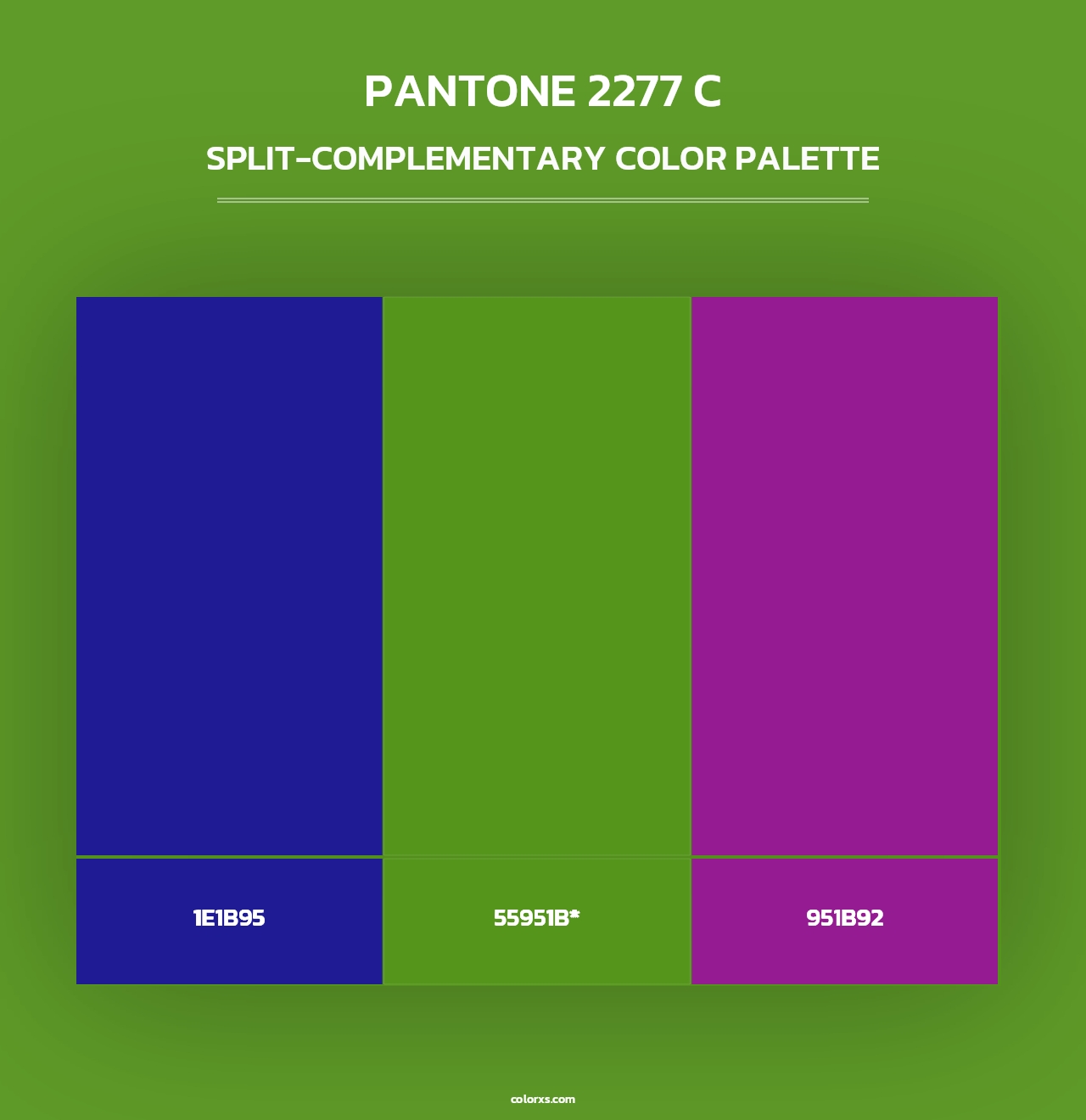 PANTONE 2277 C - Split-Complementary Color Palette