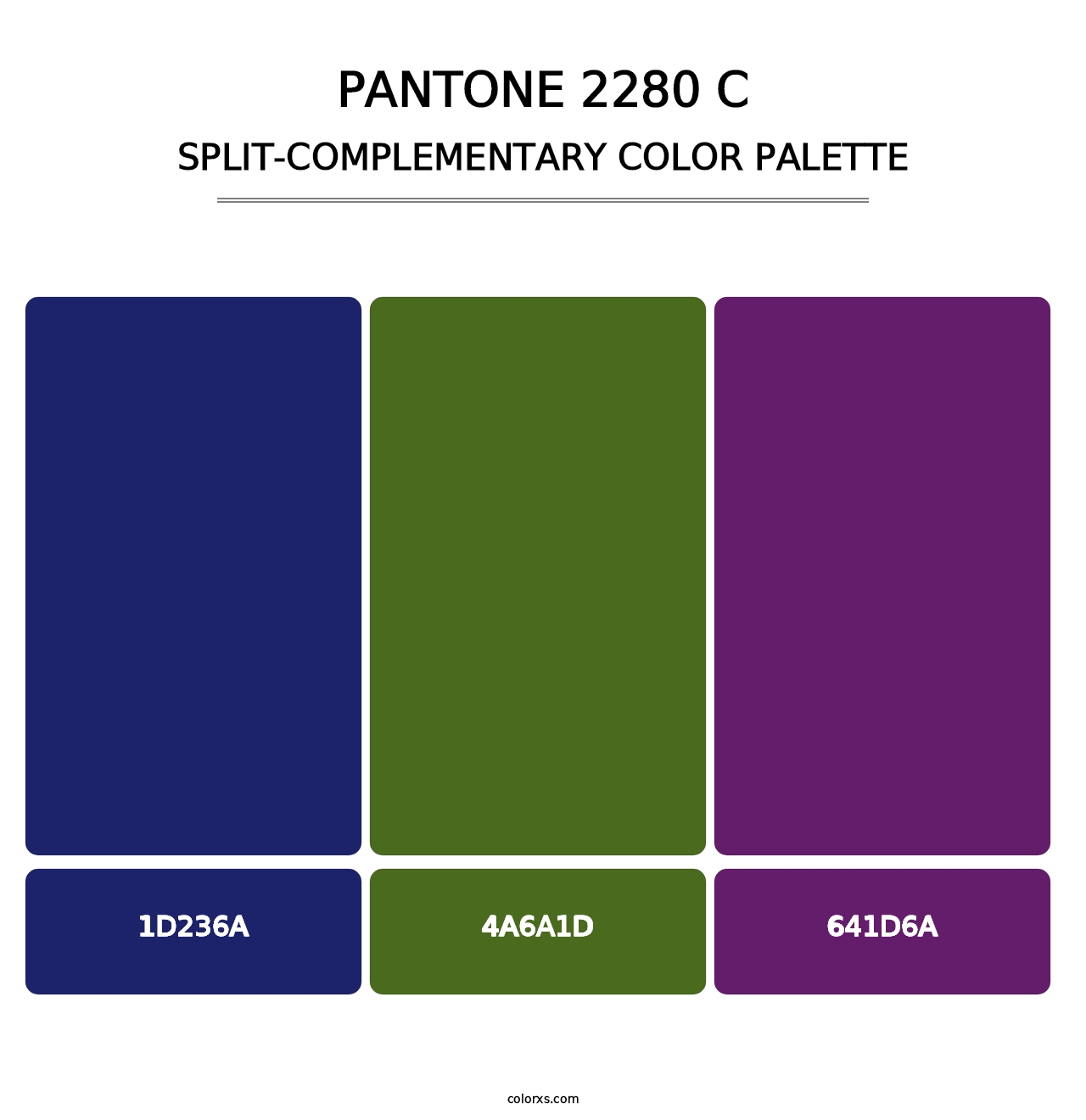 PANTONE 2280 C - Split-Complementary Color Palette