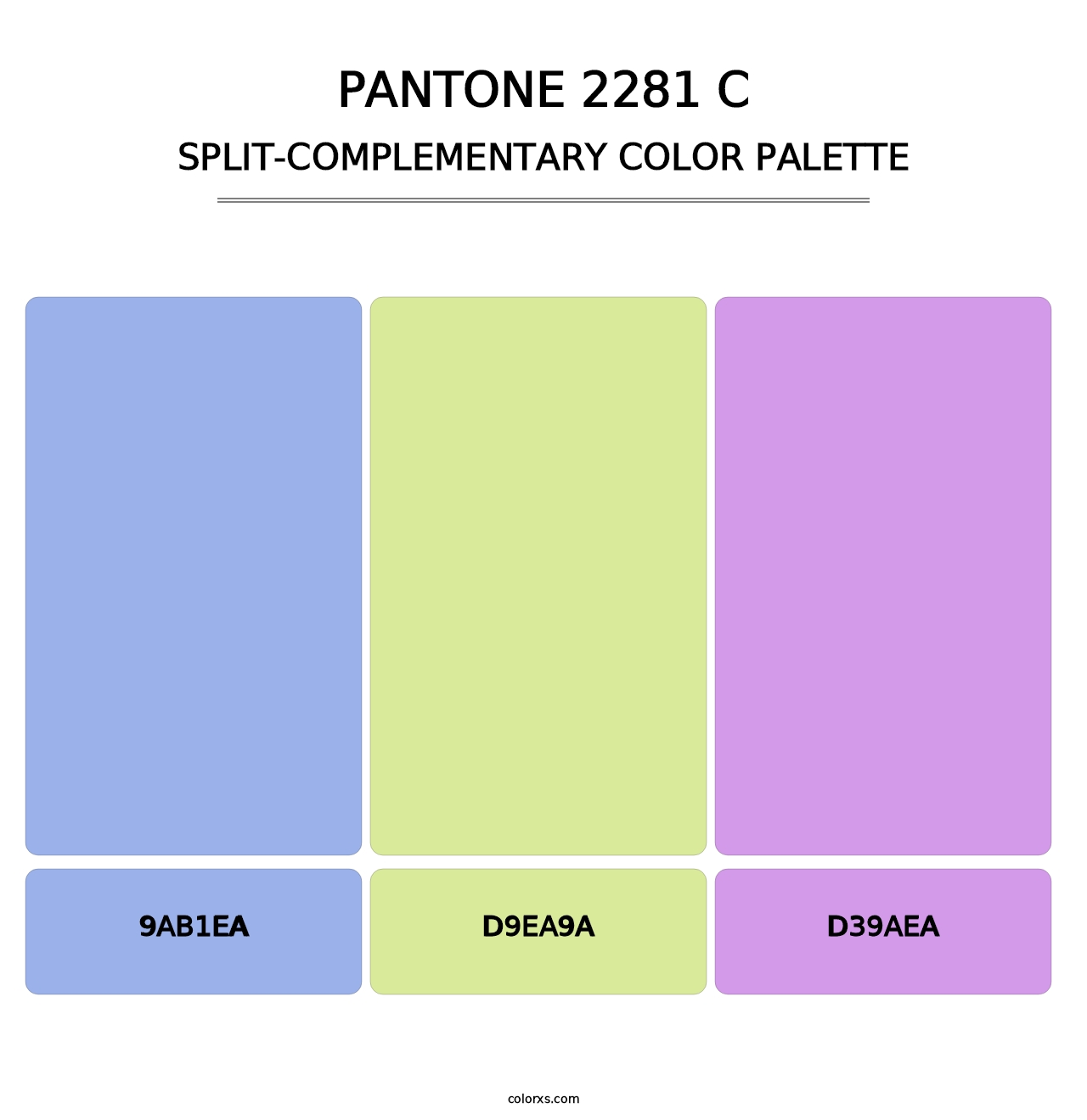 PANTONE 2281 C - Split-Complementary Color Palette