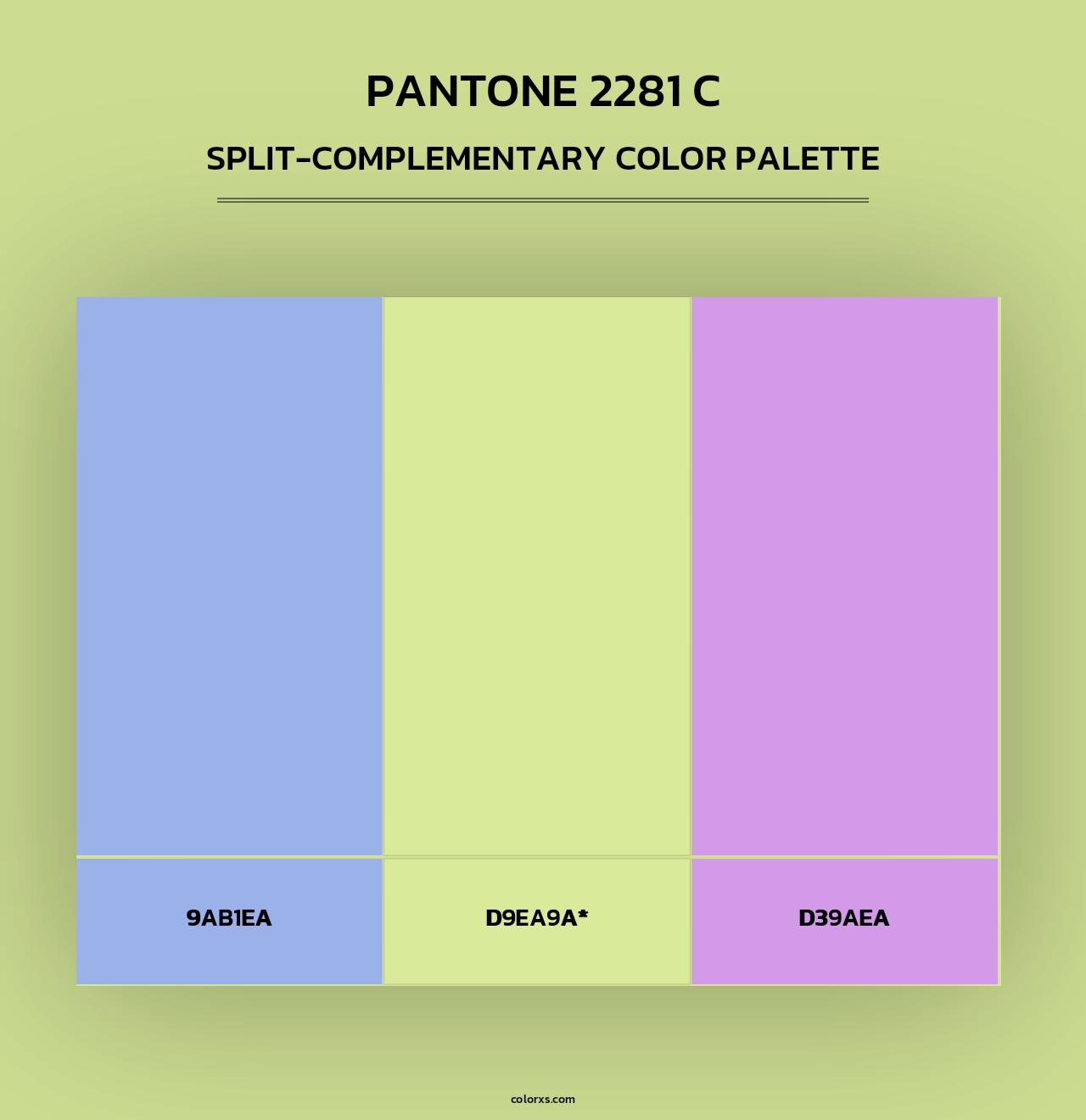 PANTONE 2281 C - Split-Complementary Color Palette