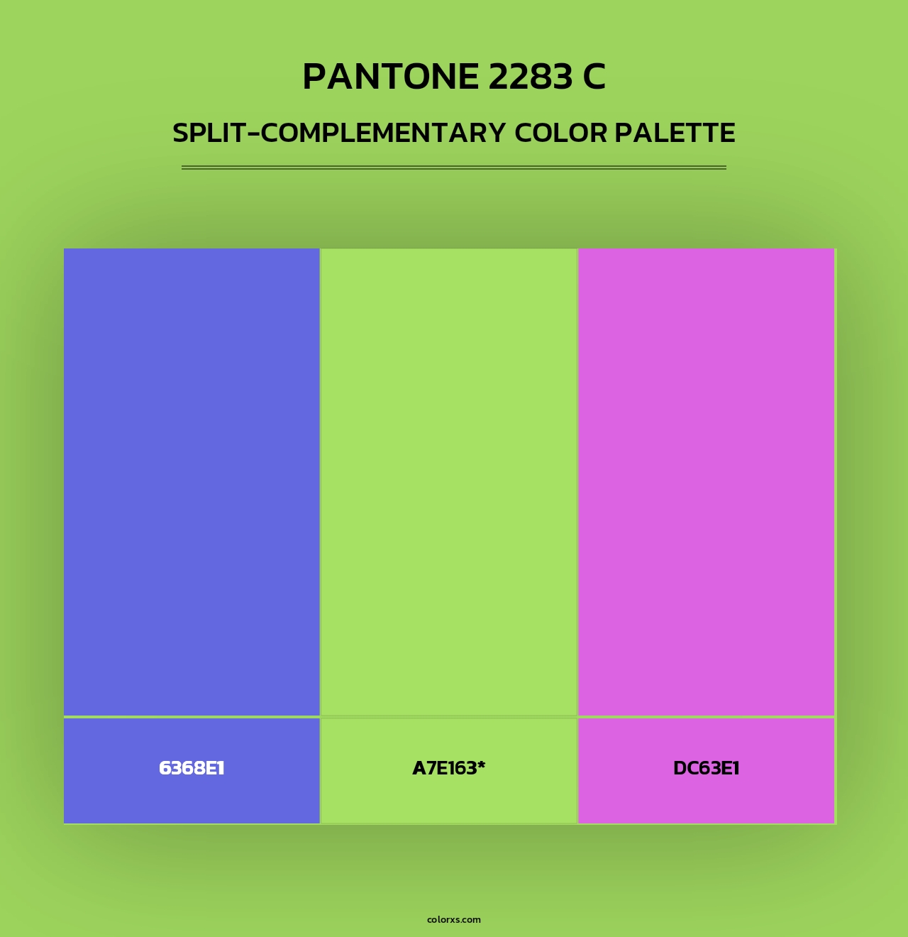 PANTONE 2283 C - Split-Complementary Color Palette