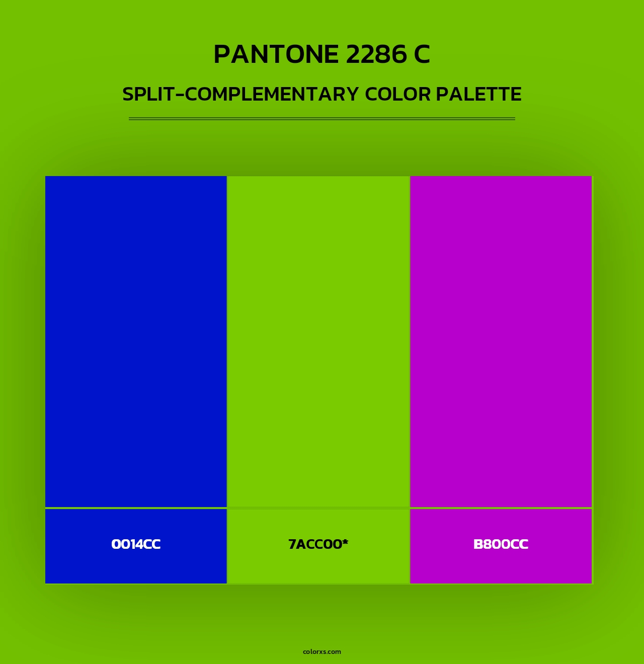 PANTONE 2286 C - Split-Complementary Color Palette