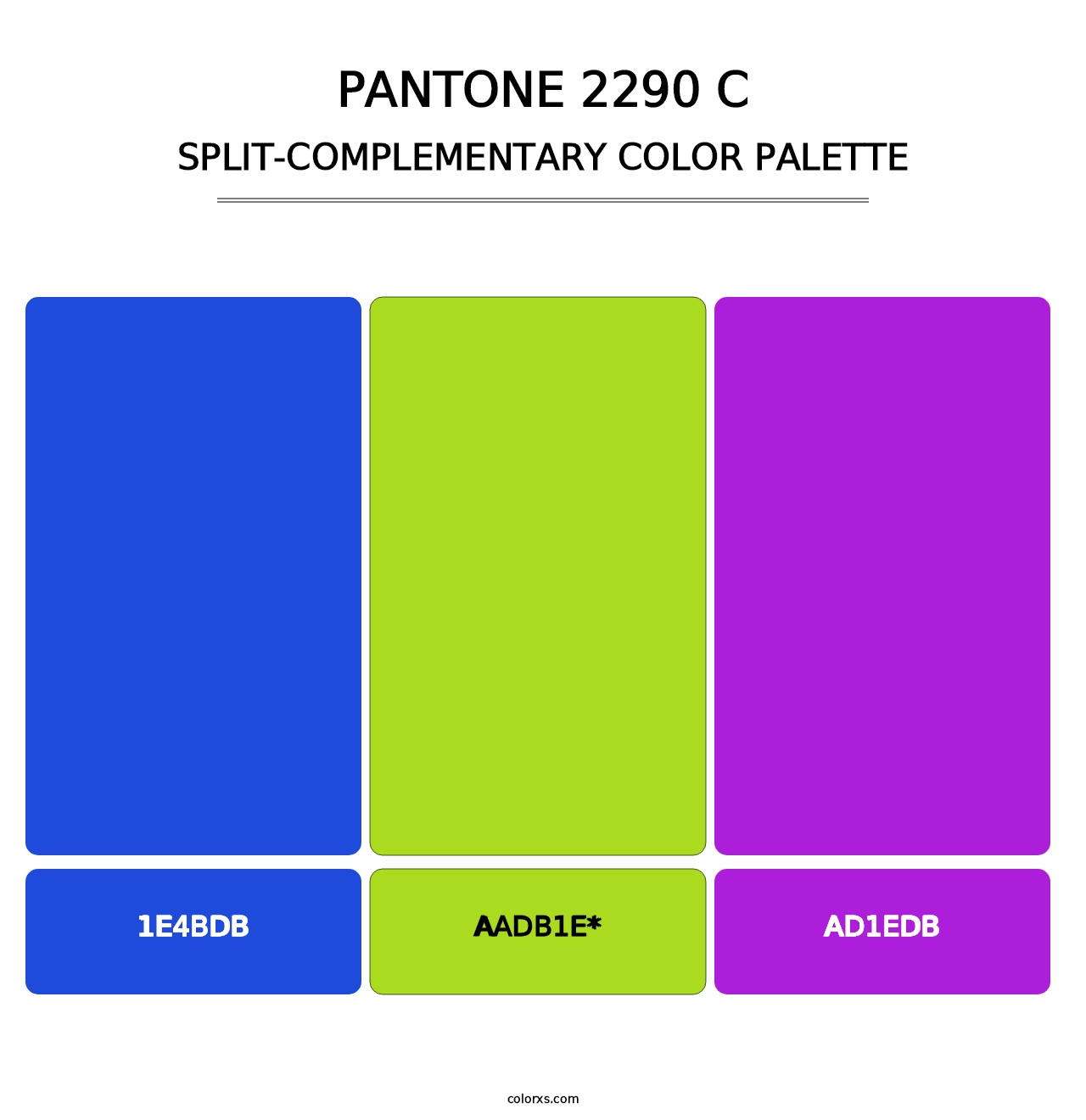 PANTONE 2290 C - Split-Complementary Color Palette