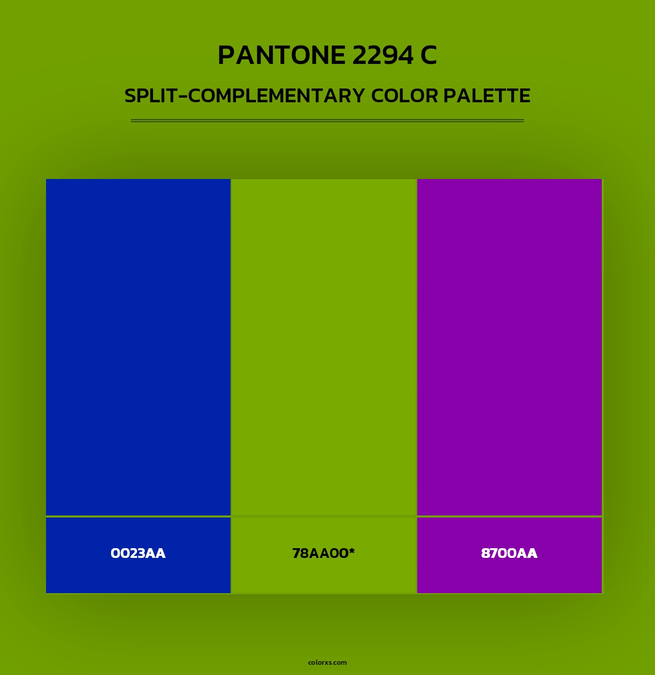 PANTONE 2294 C - Split-Complementary Color Palette