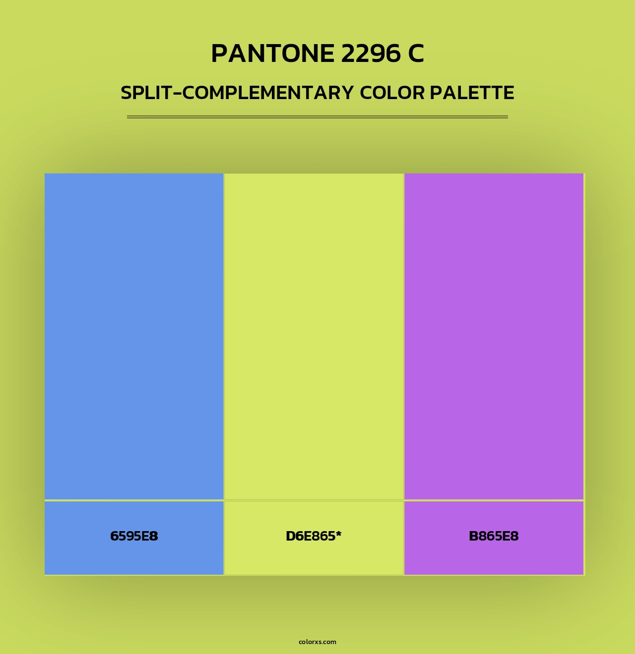 PANTONE 2296 C - Split-Complementary Color Palette