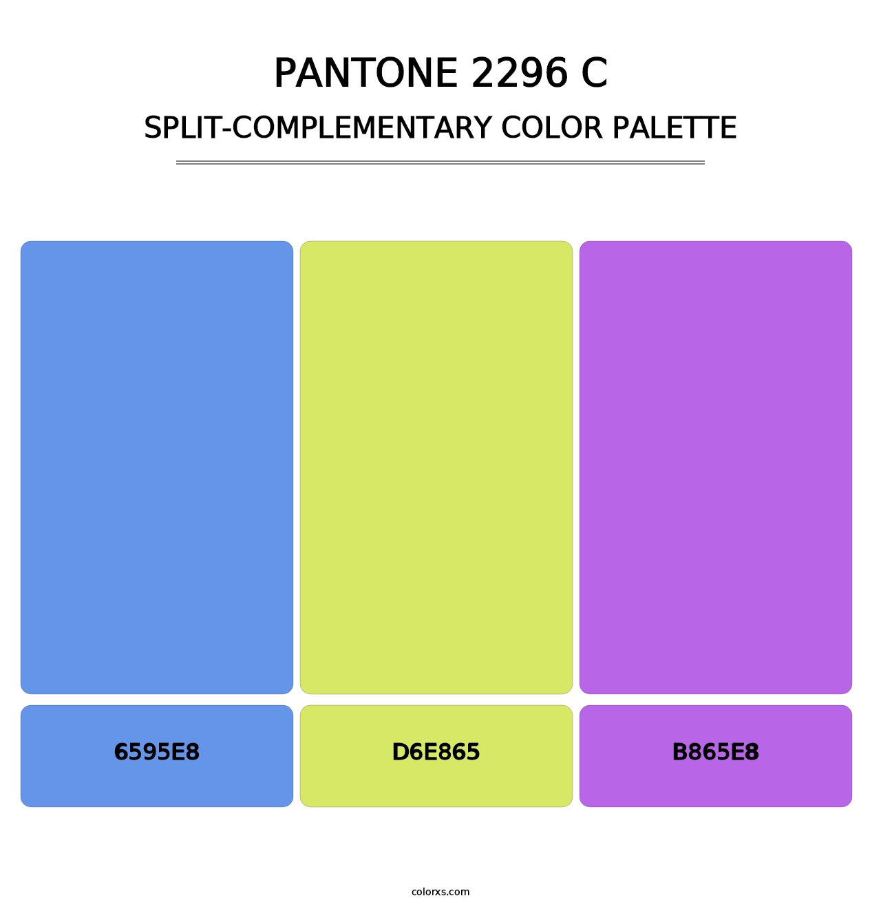 PANTONE 2296 C - Split-Complementary Color Palette