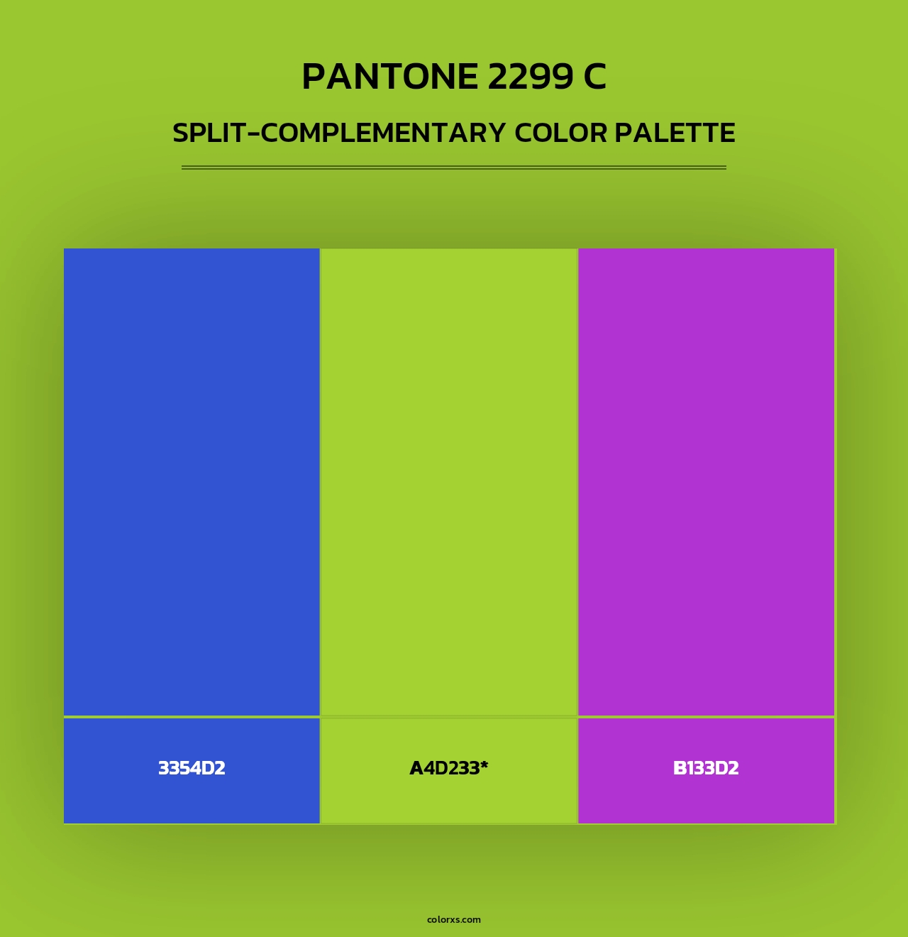 PANTONE 2299 C - Split-Complementary Color Palette