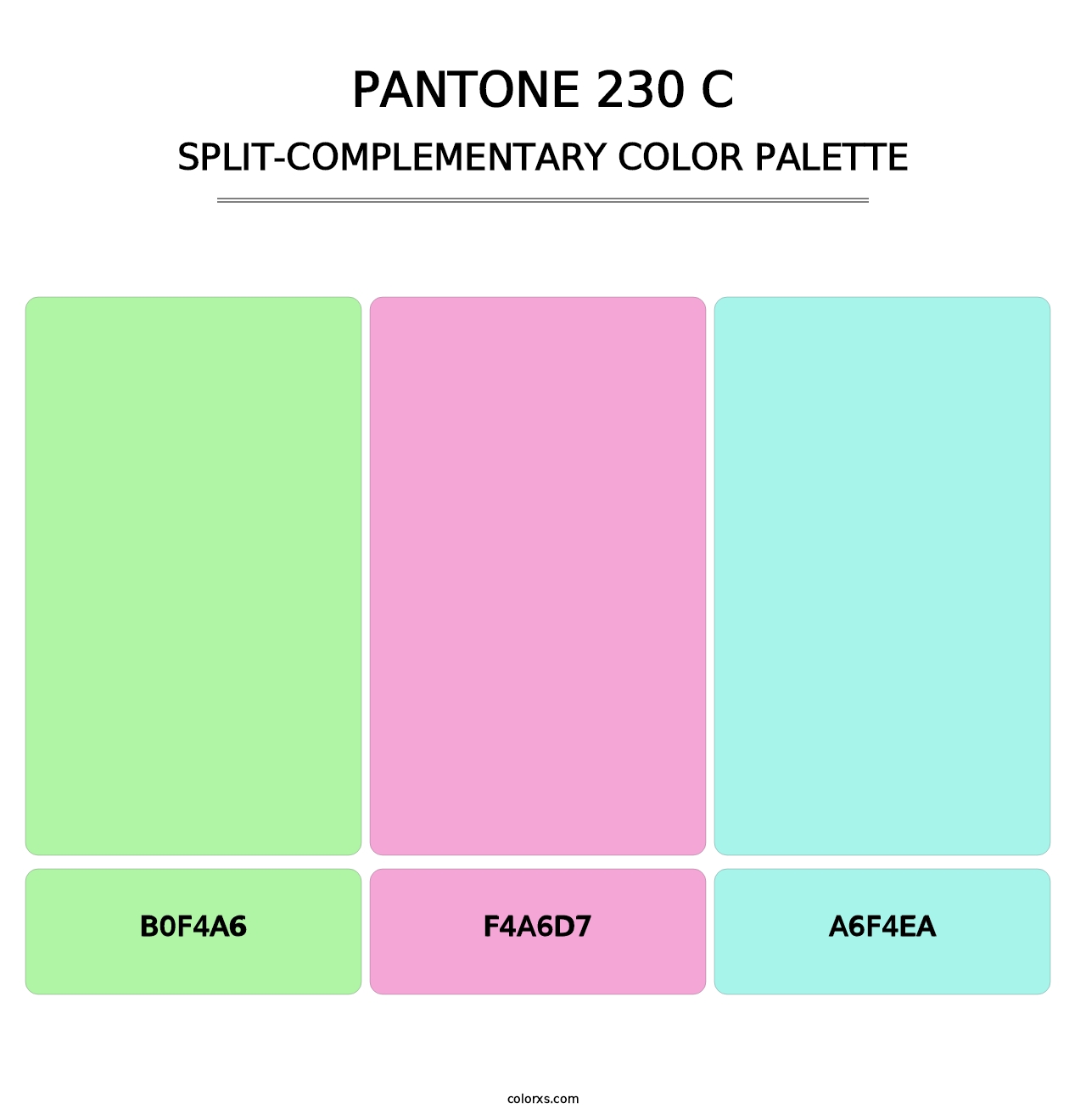 PANTONE 230 C - Split-Complementary Color Palette