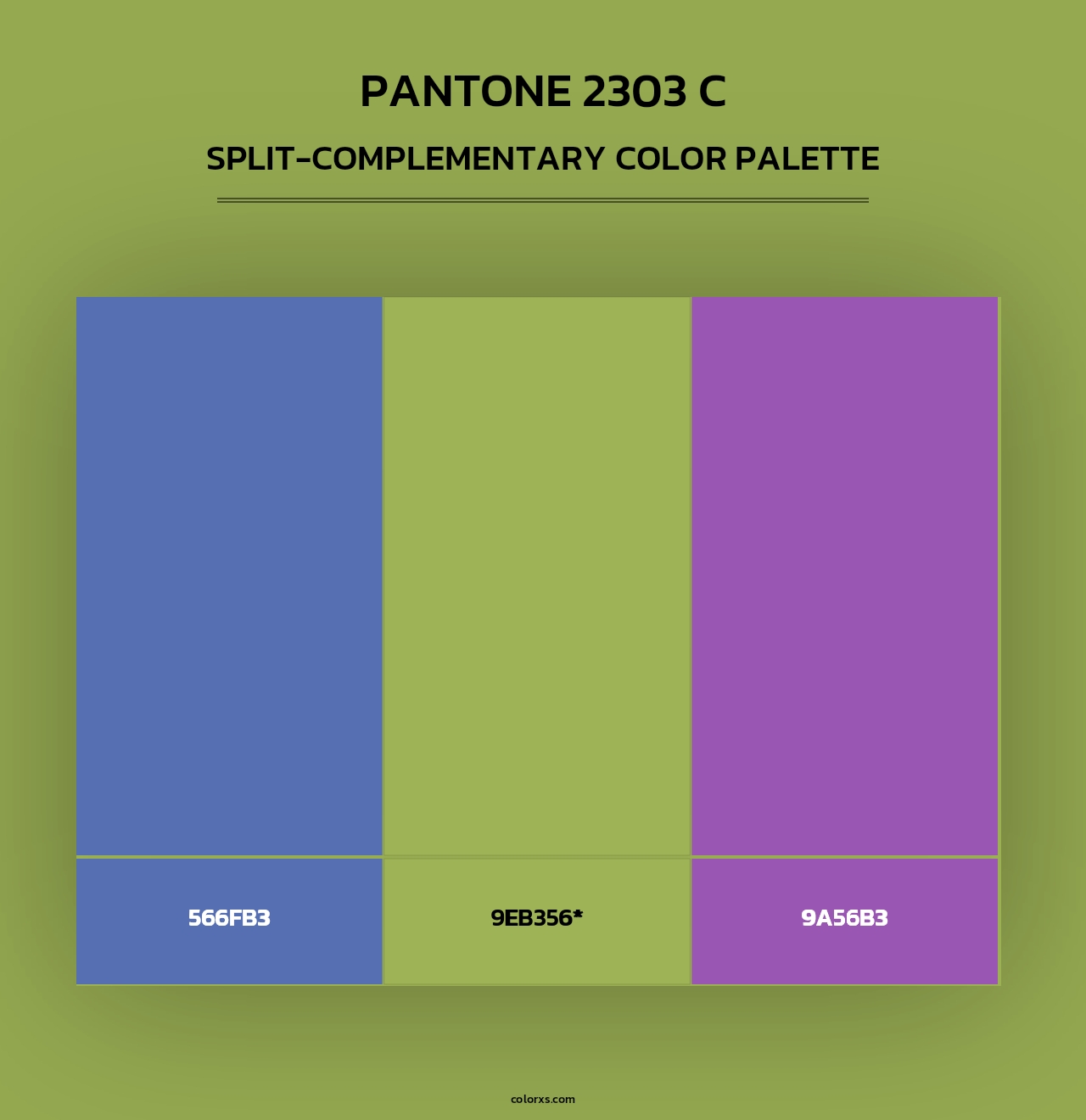 PANTONE 2303 C - Split-Complementary Color Palette