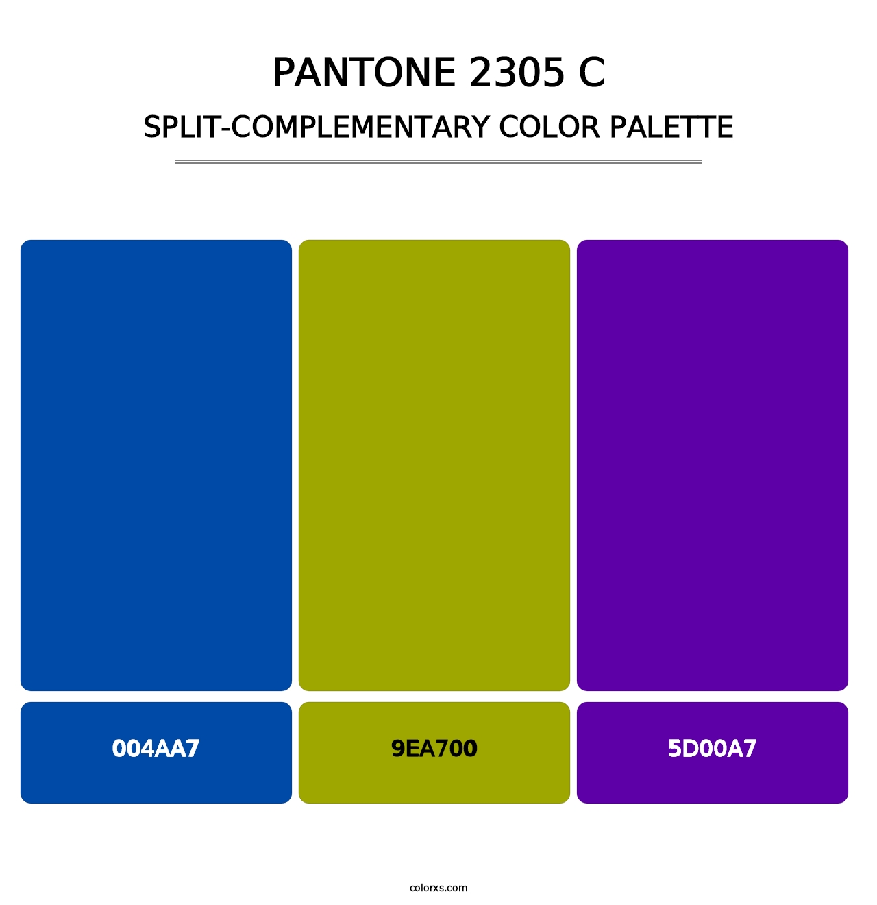PANTONE 2305 C - Split-Complementary Color Palette